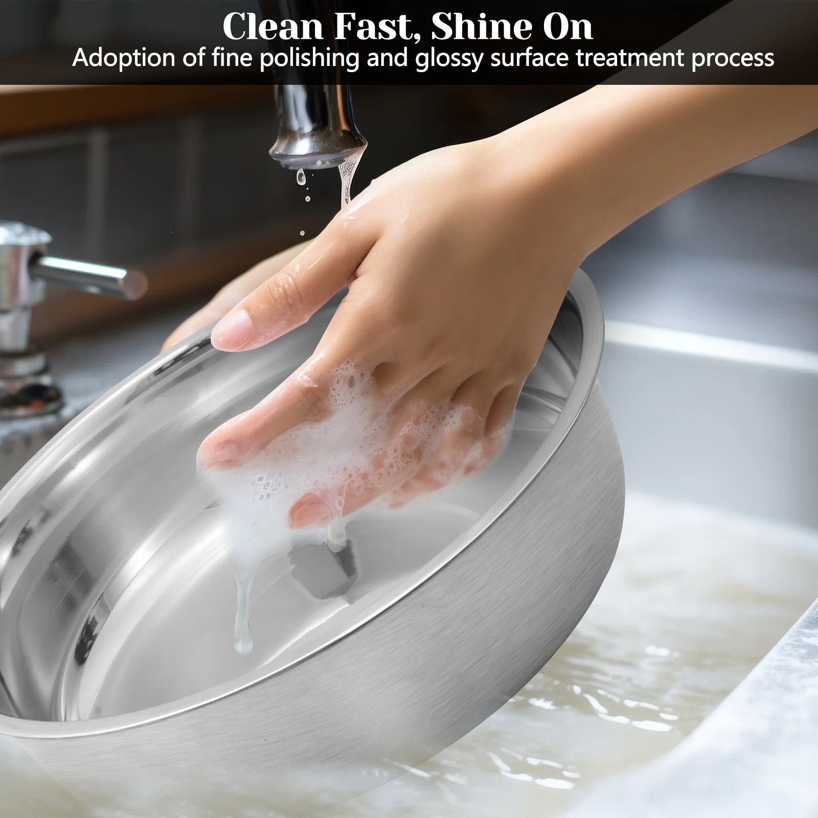 JSTUOKE 2-Pack Chafing Dish Buffet Set, 6QT Round Buffet Servers and Warmers Set, Stainless Steel Catering Food Warmer with Lid & Holder for Party