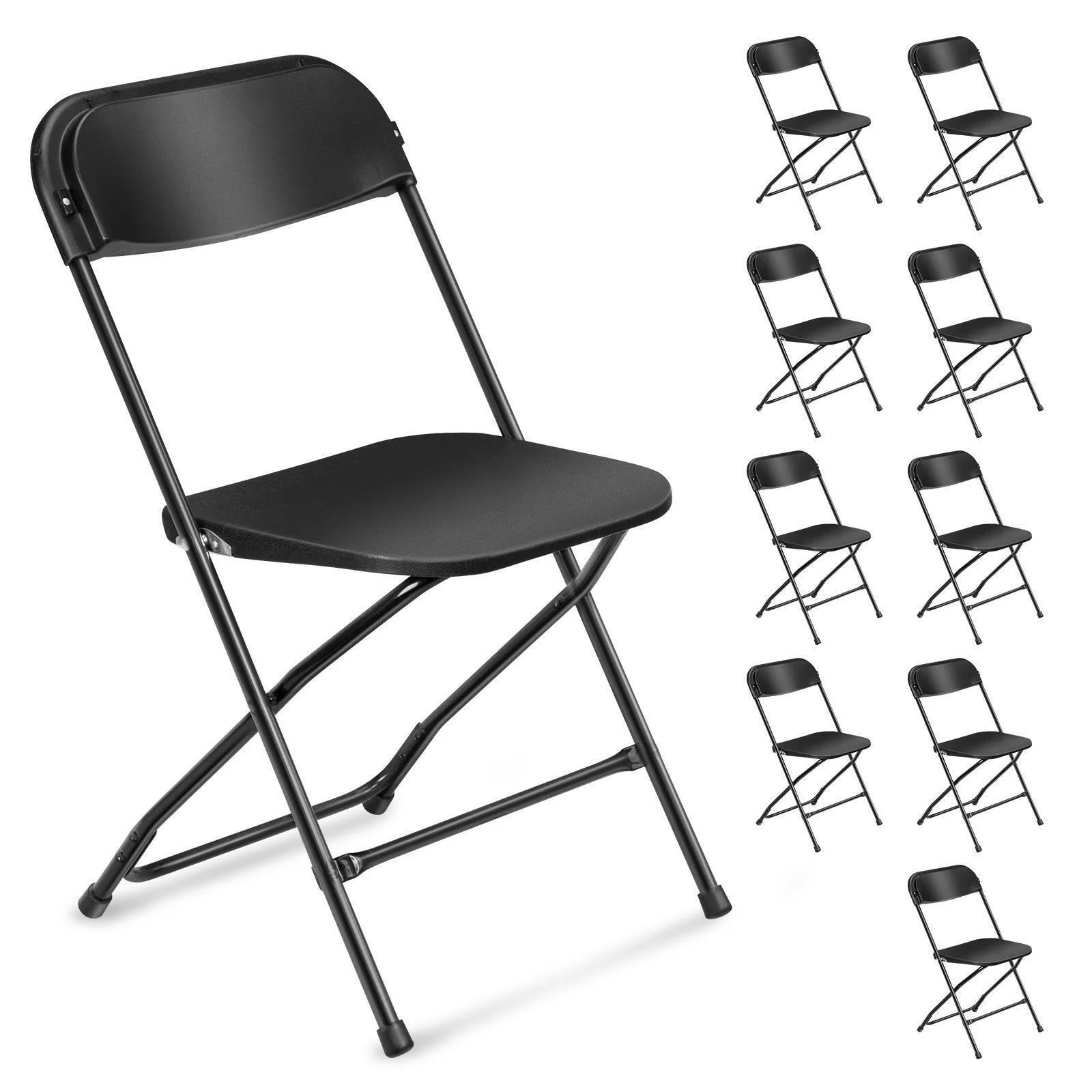 10Pcs High Quality Commercial Wedding Stackable Folding Steel Chairs Party