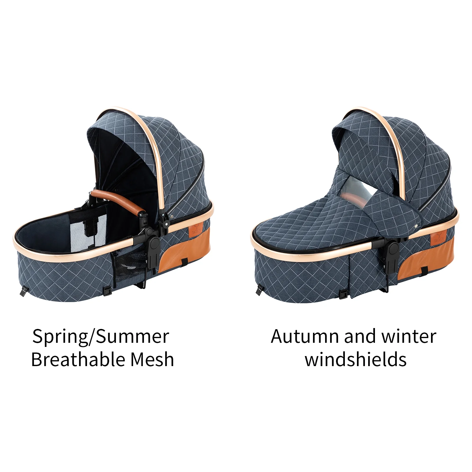 Magiczc Baby Stroller Three In One Infant Travel System, Pink