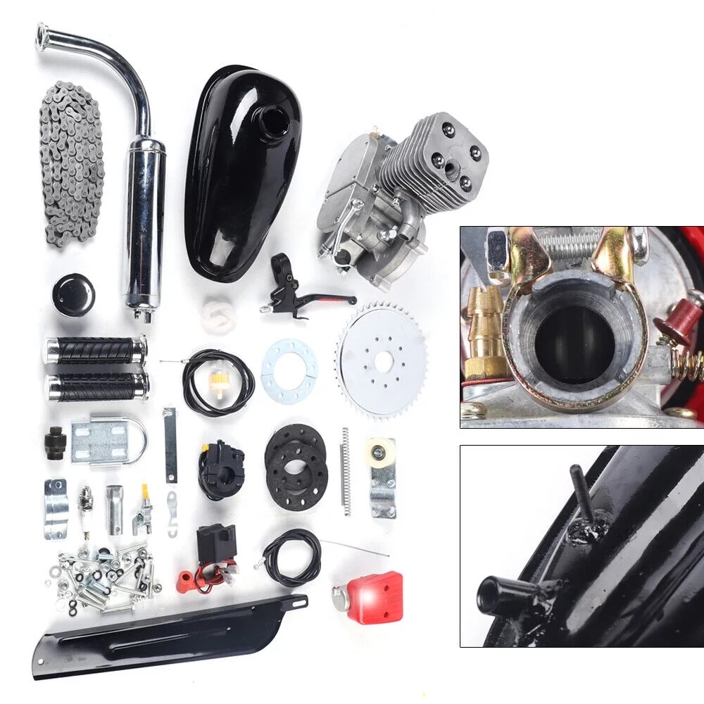 100CC 2-Stroke Bike Gas Motor Engine Kit DIY Full Set for 26