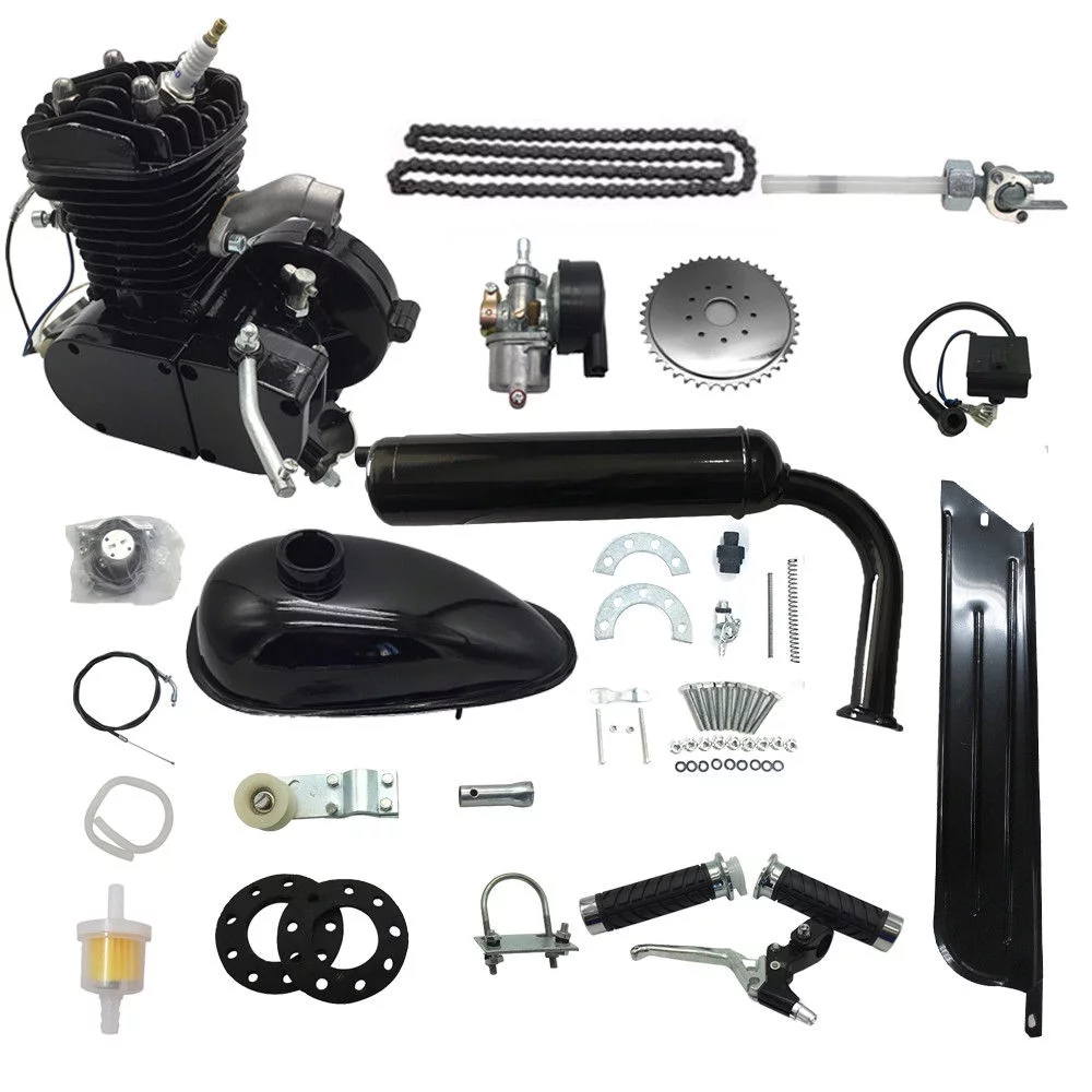 UBesGoo 80cc 2 Stroke Motor Engine Kit Gas for Motorized Bicycle Bike Black New