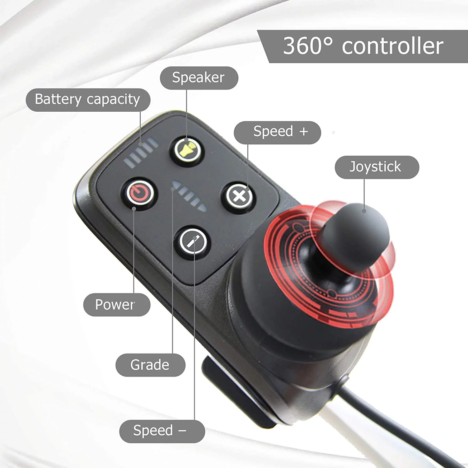 BEYOUR WALKER Newest Style Electric Wheelchair, Lightweight Compact Foldable Power Mobility Aid Power Chair with Handle for Travel Outdoor Home