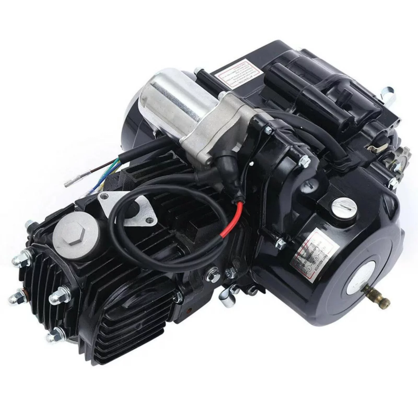 Loyalheartdy 110cc 4-stroke Engine Motor Single Cylinder Air Cooling System ATV Engine Motor Semi Auto Reverse Electric Start for Go Kart