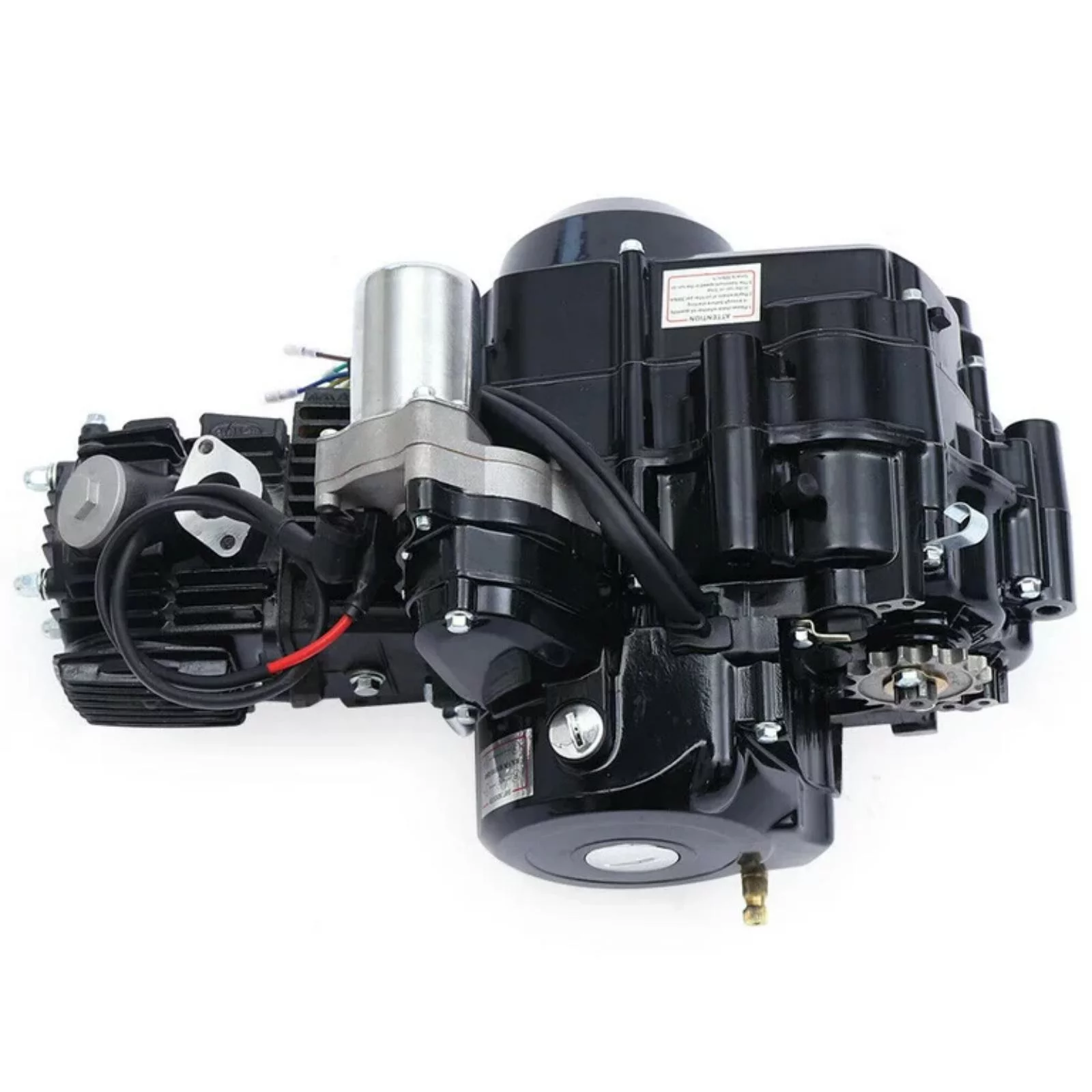 Loyalheartdy 110cc 4-stroke Engine Motor Single Cylinder Air Cooling System ATV Engine Motor Semi Auto Reverse Electric Start for Go Kart