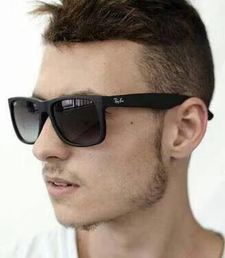 Ray--Ban Justin Black Classic Rectangular Men's Sunglasses RB4165- 55mm Adult