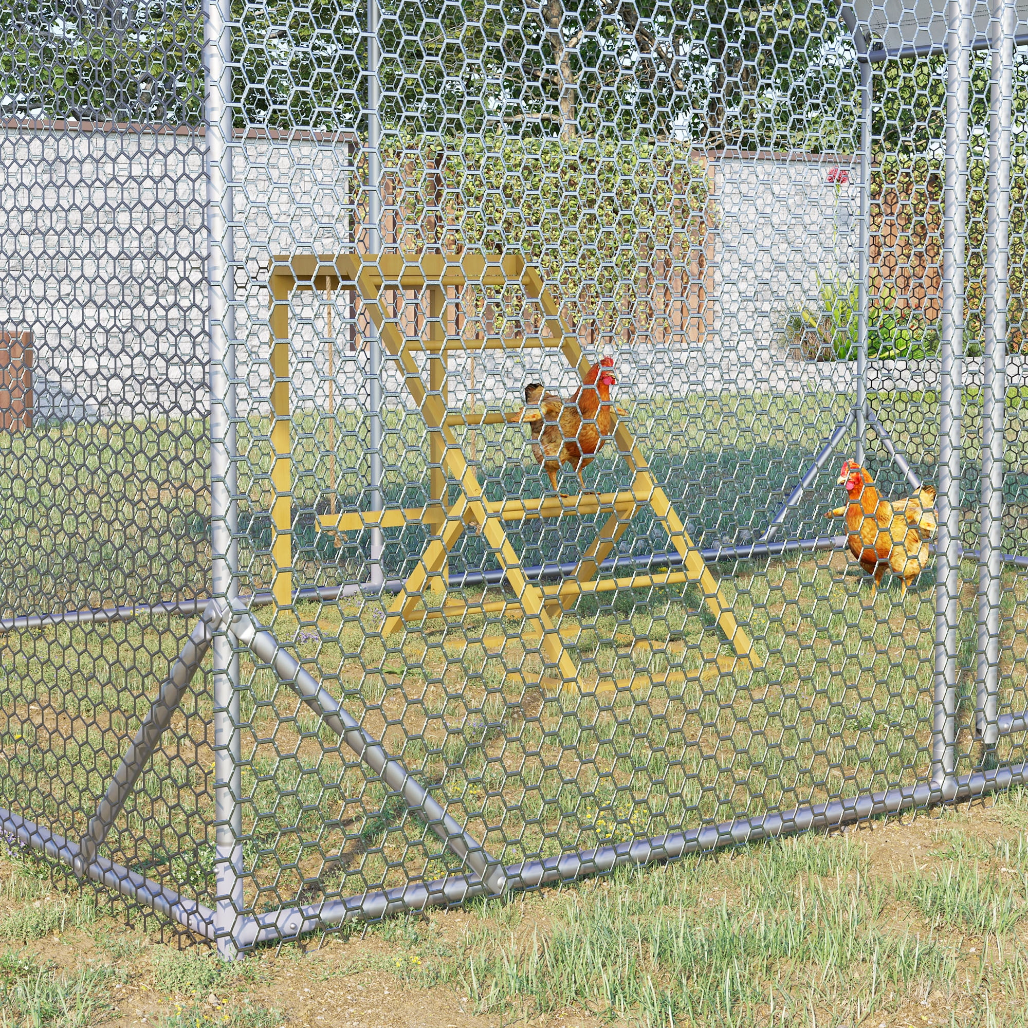 PawHut Chicken Activity Play Chicken Coop Toy Hen Accessory w/ Platform