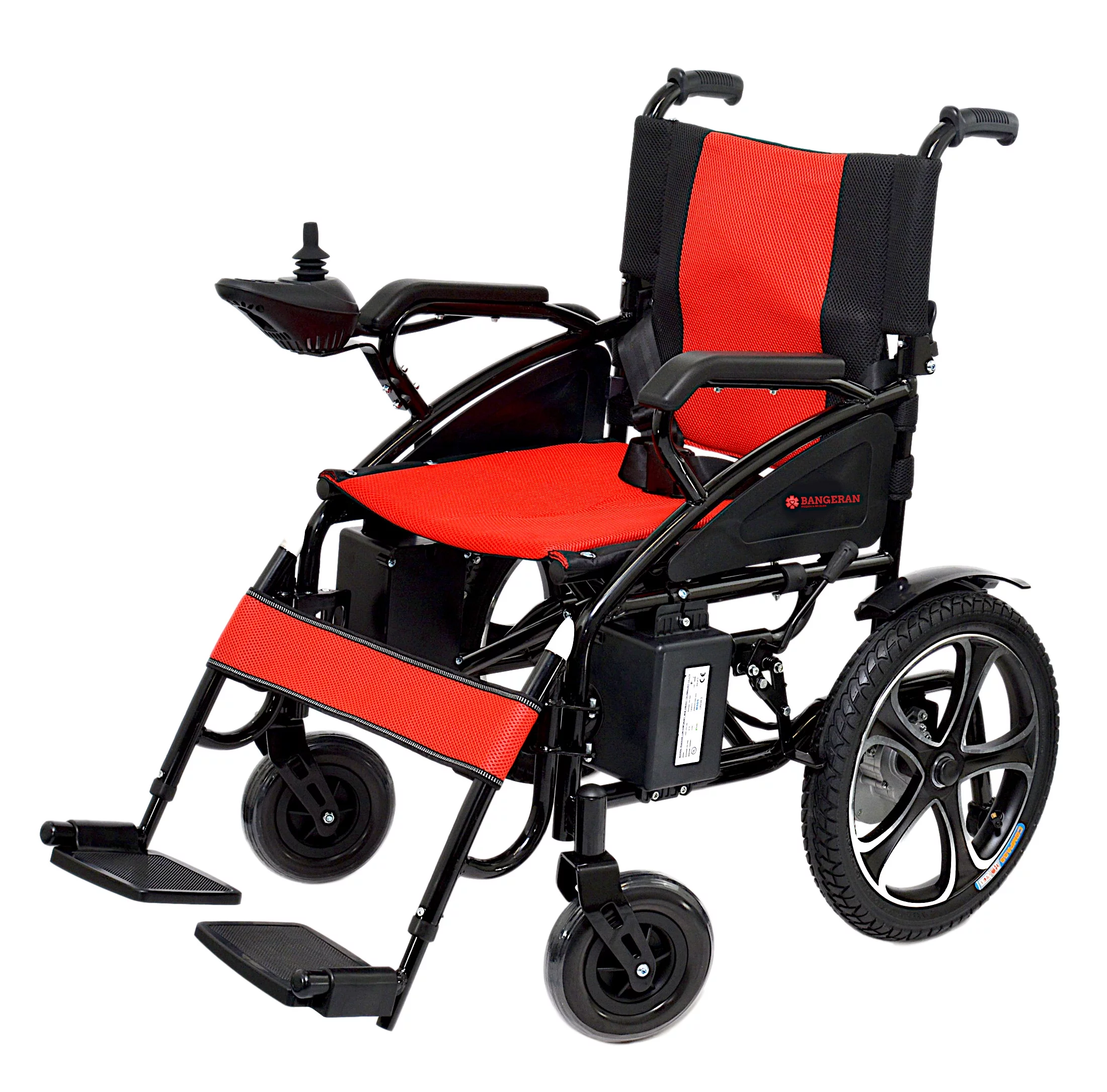 HERCULES Lite Ex Foldable Lightweight Electric Power Wheelchair, Motorized Long Range Heavy Duty Travel Safe