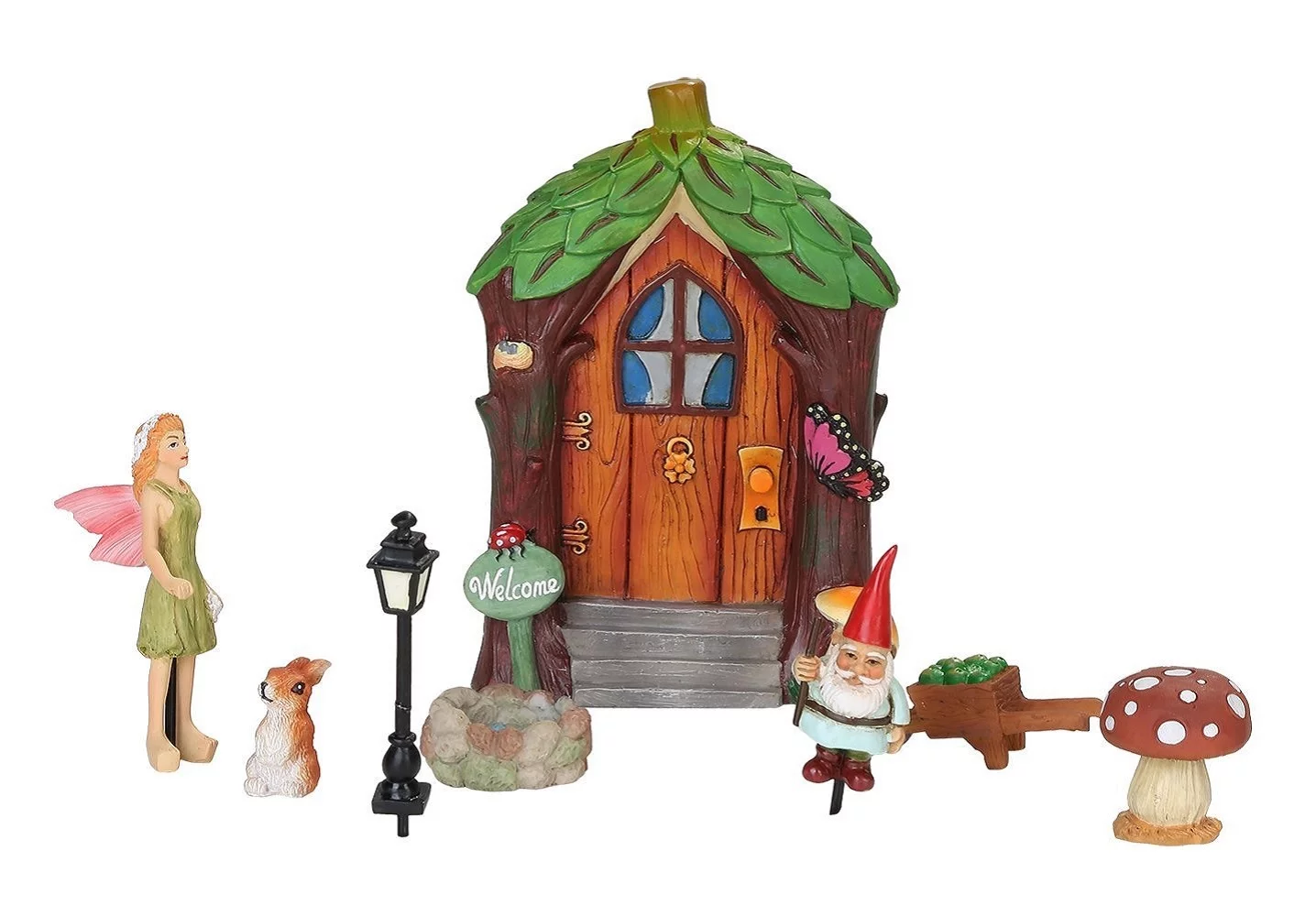 Pacific Giftware Mini Garden Of Enchantment Miniature Fairy Starter Kit 8pcs