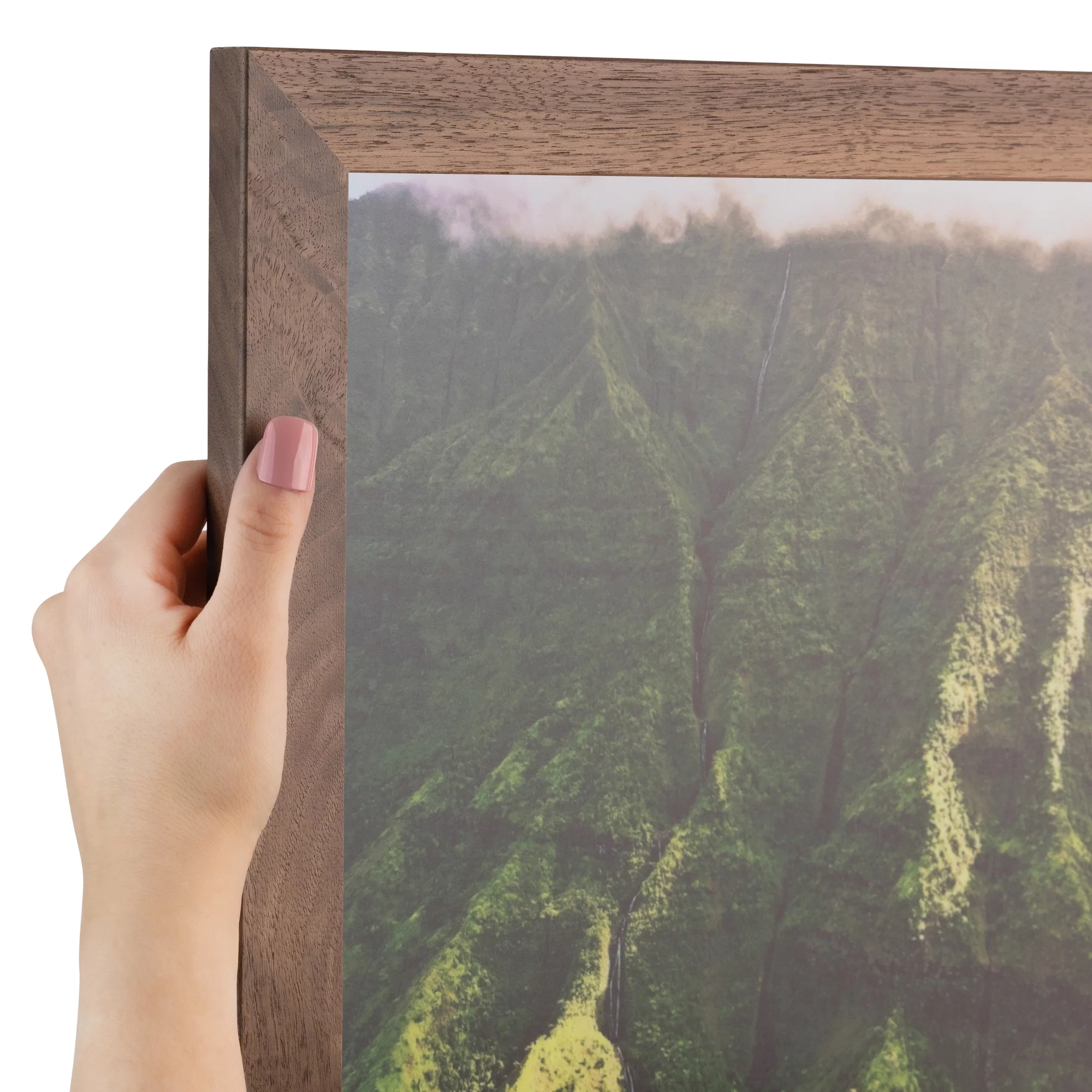 ArtToFrames 17x30 inch Light Walnut Picture Frame, Brown Wood Poster Frame (4851)