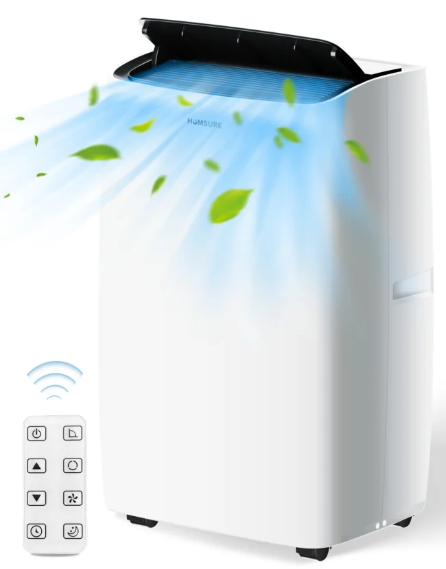 HUMSURE Portable Air Conditioner 9200 BTU (14000 BTU ASHRAE), Suitable For 700 Sq  Ft Of Rooms, Floor Standing Air Conditioning AC Unit With Remote Control And Installation Kit, 5-In-1 Function