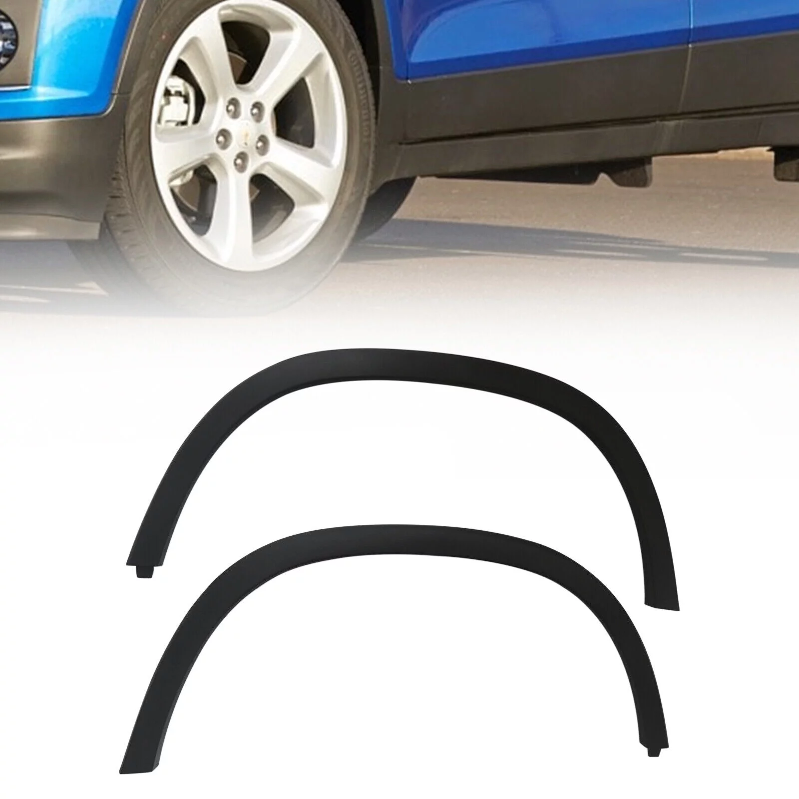 SHZICMY Pair Front Fender Trims Left & Right Side For Chevrolet Trax 2013 2014 2015 2016 Black