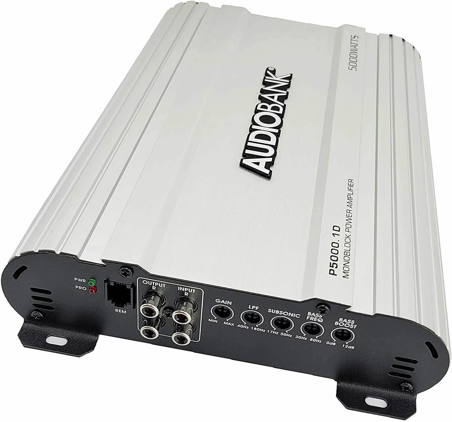 Audiobank Monoblock 5000W Amp Class D 1OHM Amp Car Audio Stereo Amplifier Bundle