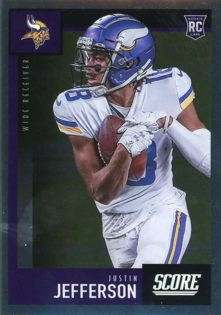 NFL 2020 Panini Chronicles Score Football Justin Jefferson Trading Card (Rookie)