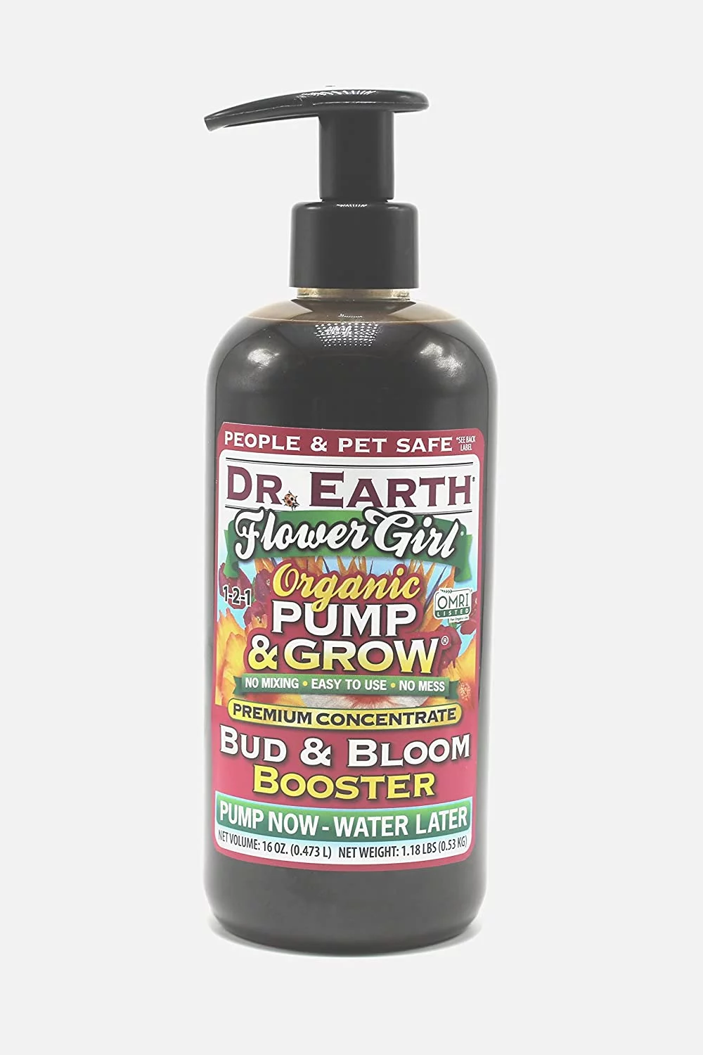Dr. Earth Organic & Natural Pump & Grow Flower Girl Bud & Bloom Booster 16, Magenta