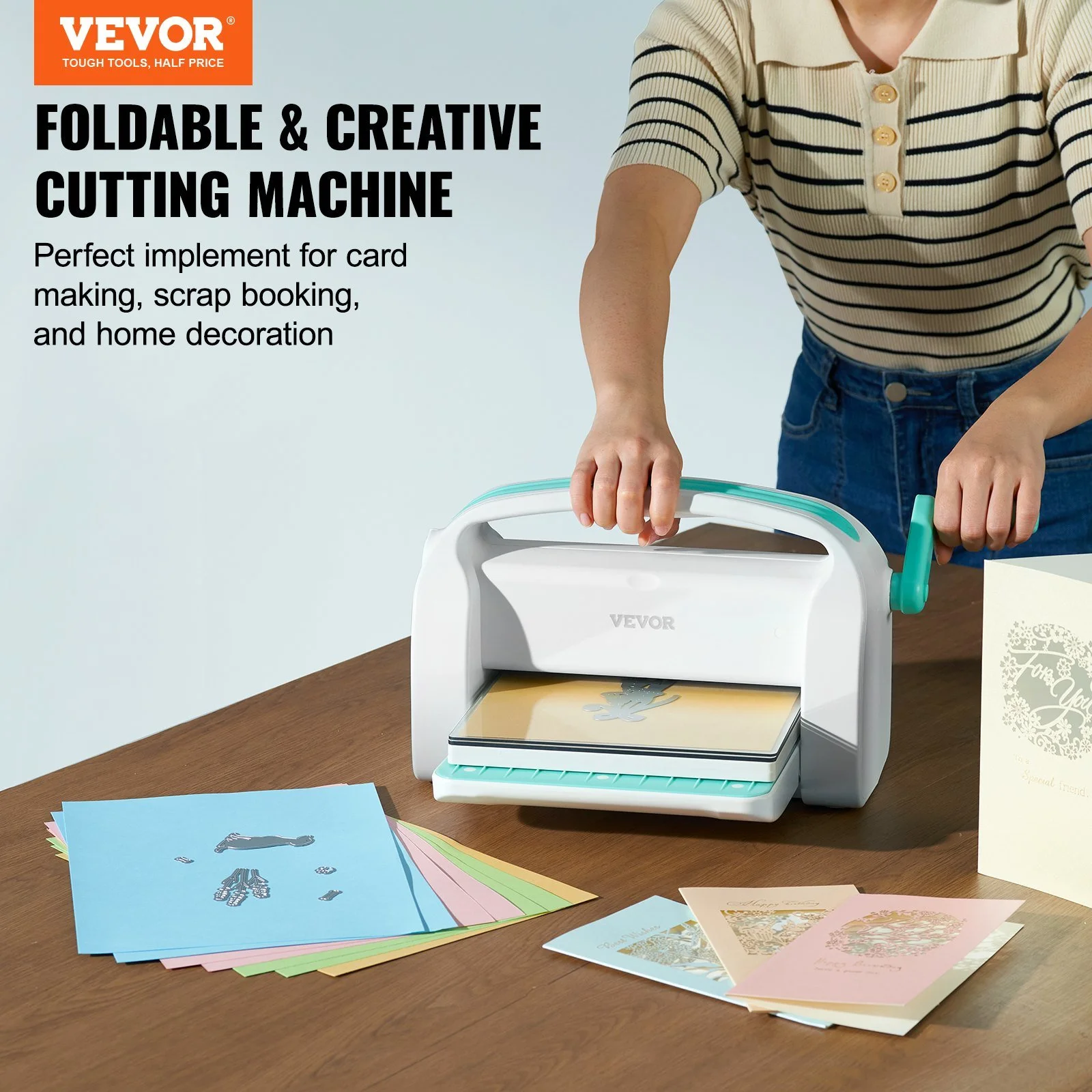 Vevor 9 in. Opening Manual Die Cutting Embossing Machine for Art Craft Scrapbooking