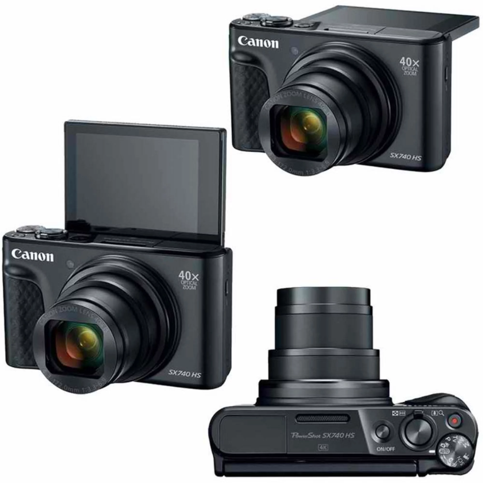 Canon PowerShot SX740 HS 4K Digital Camera Black With Premium Accessory Bundle
