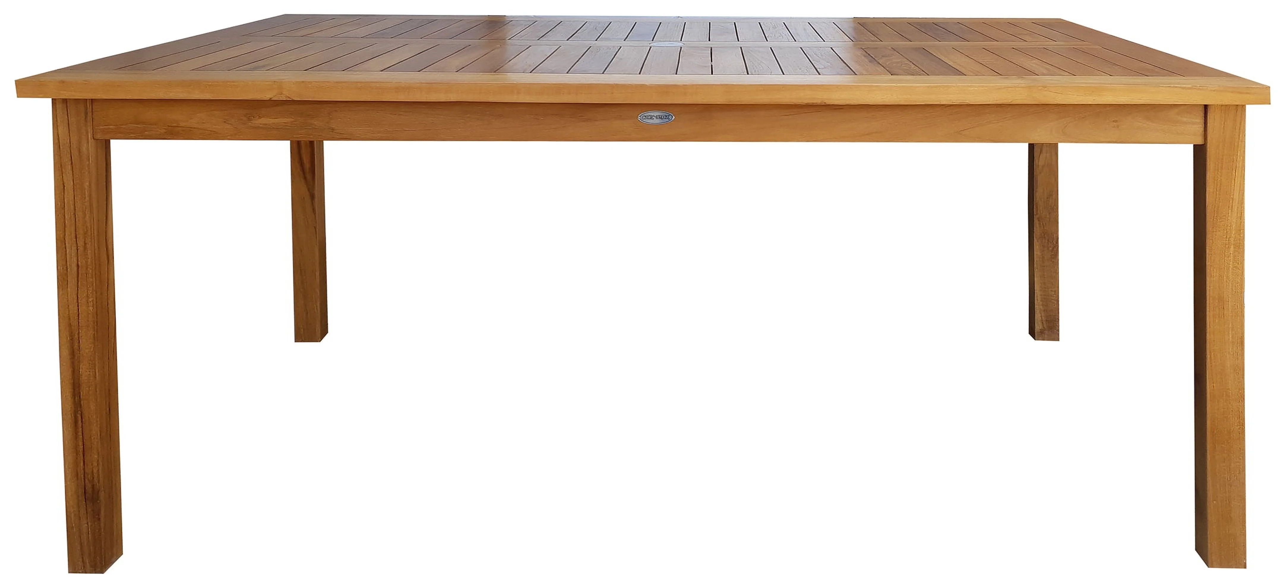 Teak Wood Bermuda Rectangular Patio Bistro Dining Table, 55 x 35 inch