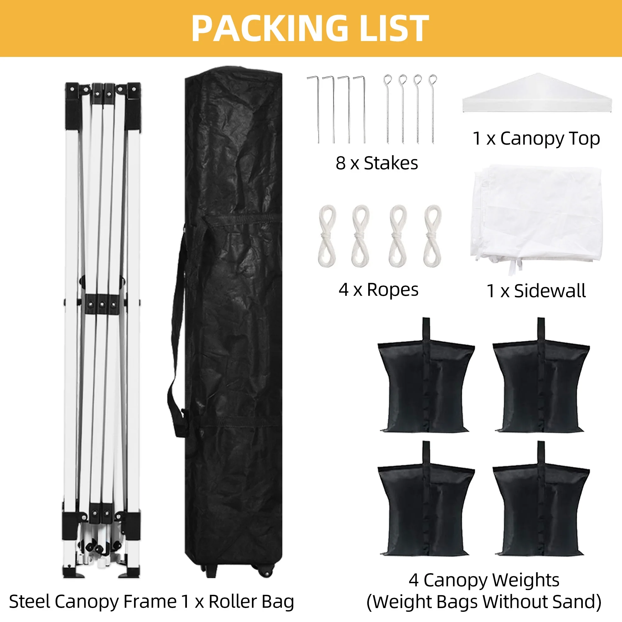 DWVO 10x10 FT Pop Up Canopy Tent Anti-UV Waterproof Outdoor Canopy Instant Party Wedding Backyard Canopy Tent Shade Shelter for Beach Party Commercial Booth Gazebo, White