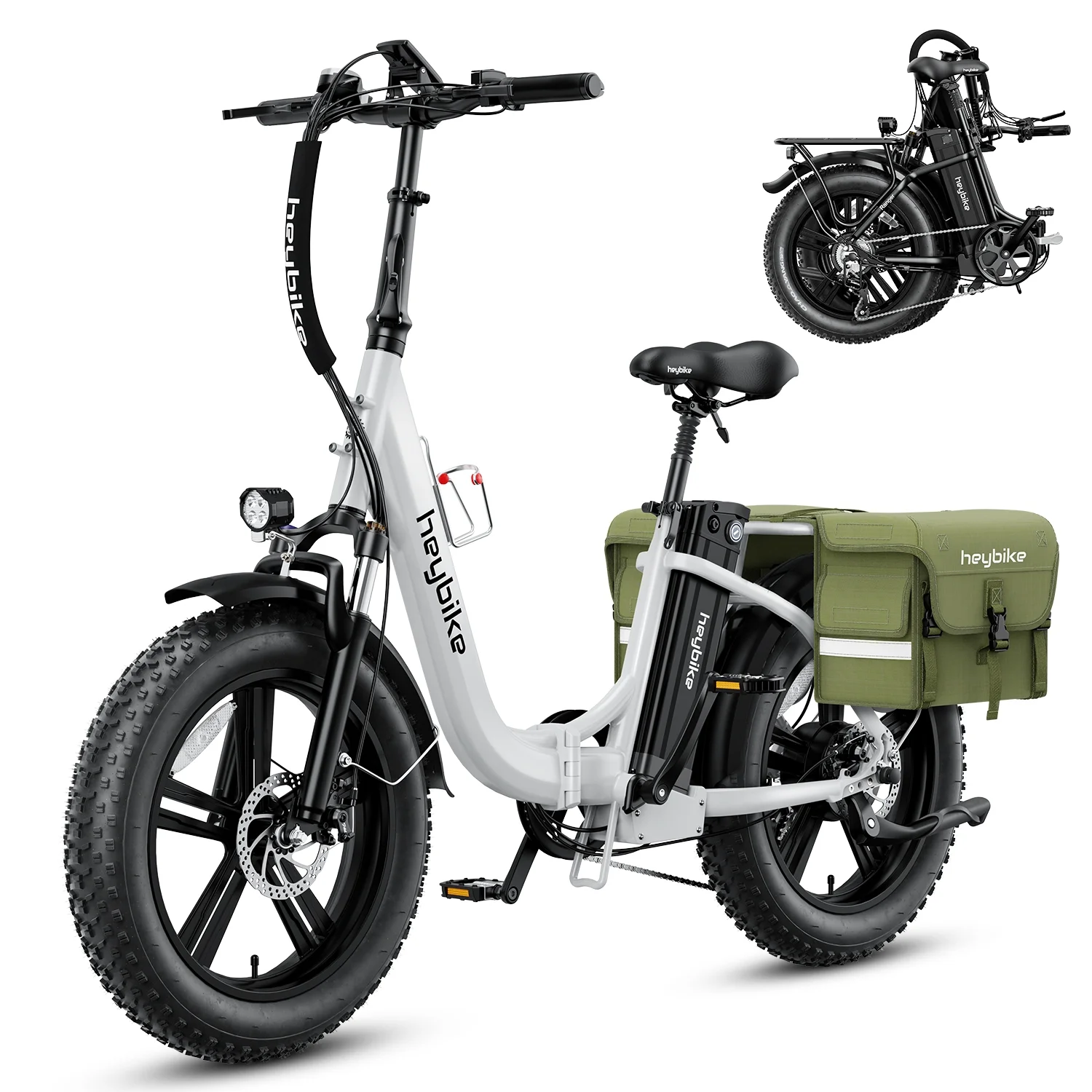 Heybike Ranger Electric Bike for Adults, 500W Foldable Ebike with 48V 15Ah Removable Battery, 20