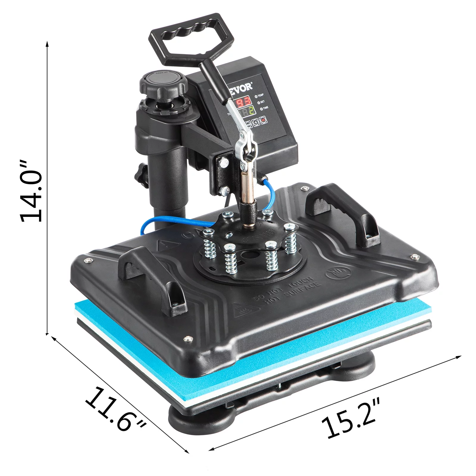 Mophorn Heat Press Machine 12 x 15 inch, 8 in 1 Digital Multifunctional Sublimation Heat Press with Teflon Coated ,360 Degree Rotation Heat Press Machine for T Shirts Hat Mug Cap Plate