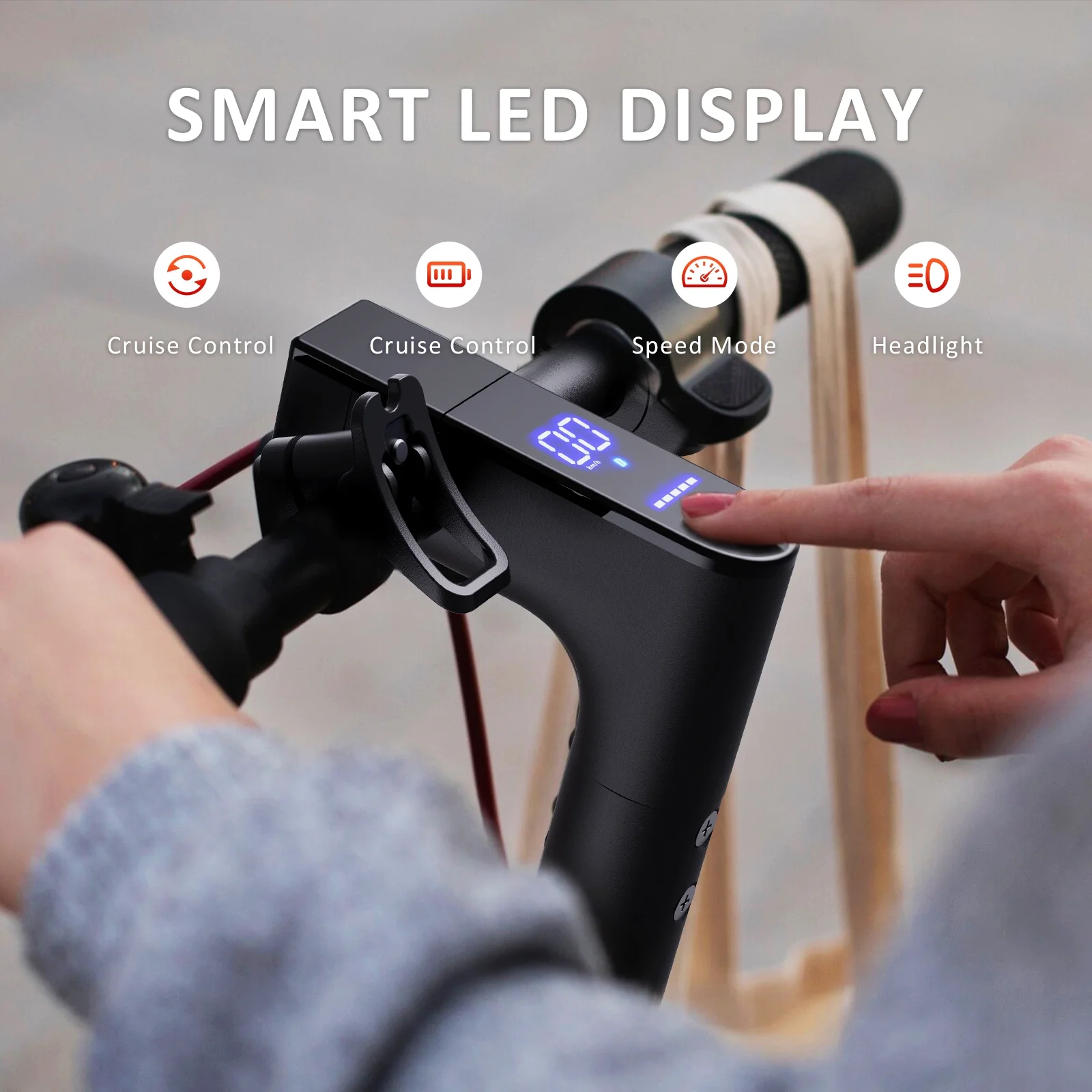 Windhorse 350W Brushless Motor Foldable Electric Kick Scooter - 15 Miles Max Range & 15.5 MPH Top Speed with 8.5