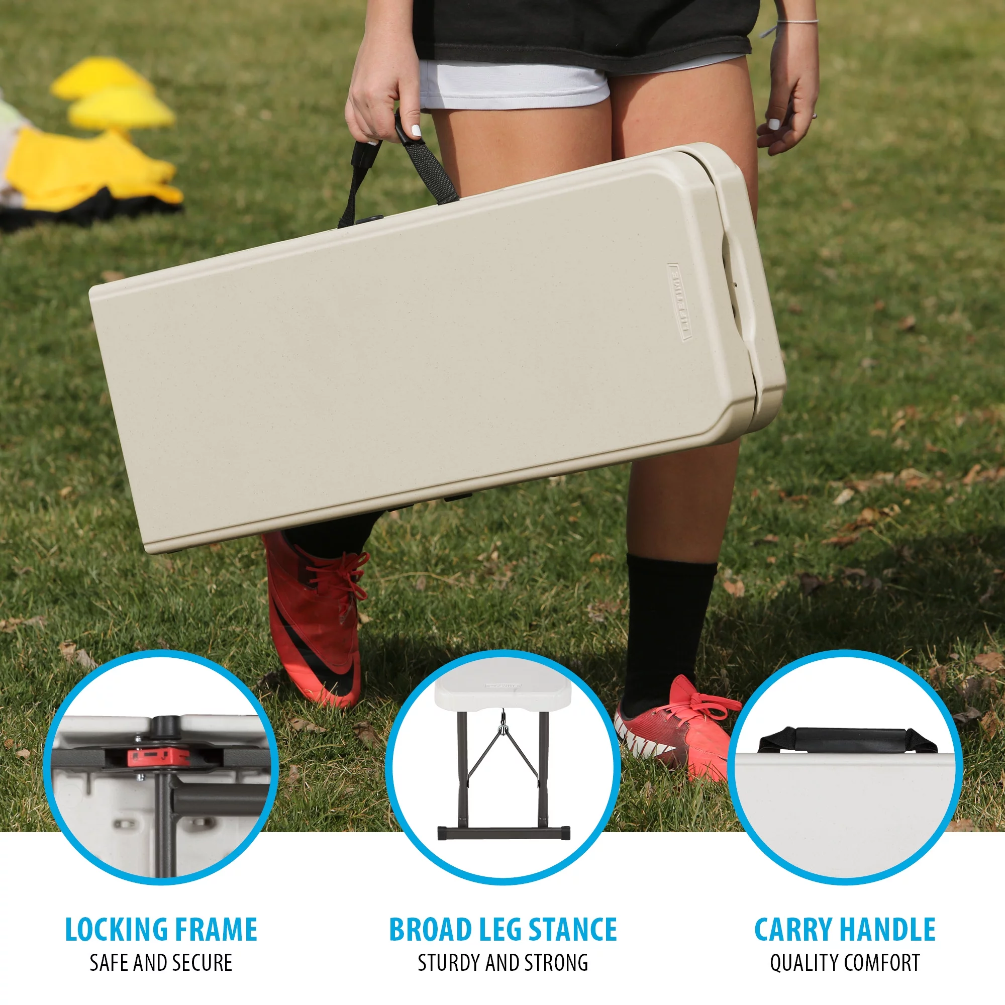 Lifetime 6 foot Bench, Indoor/Outdoor Light Commercial, White Granite (80309)