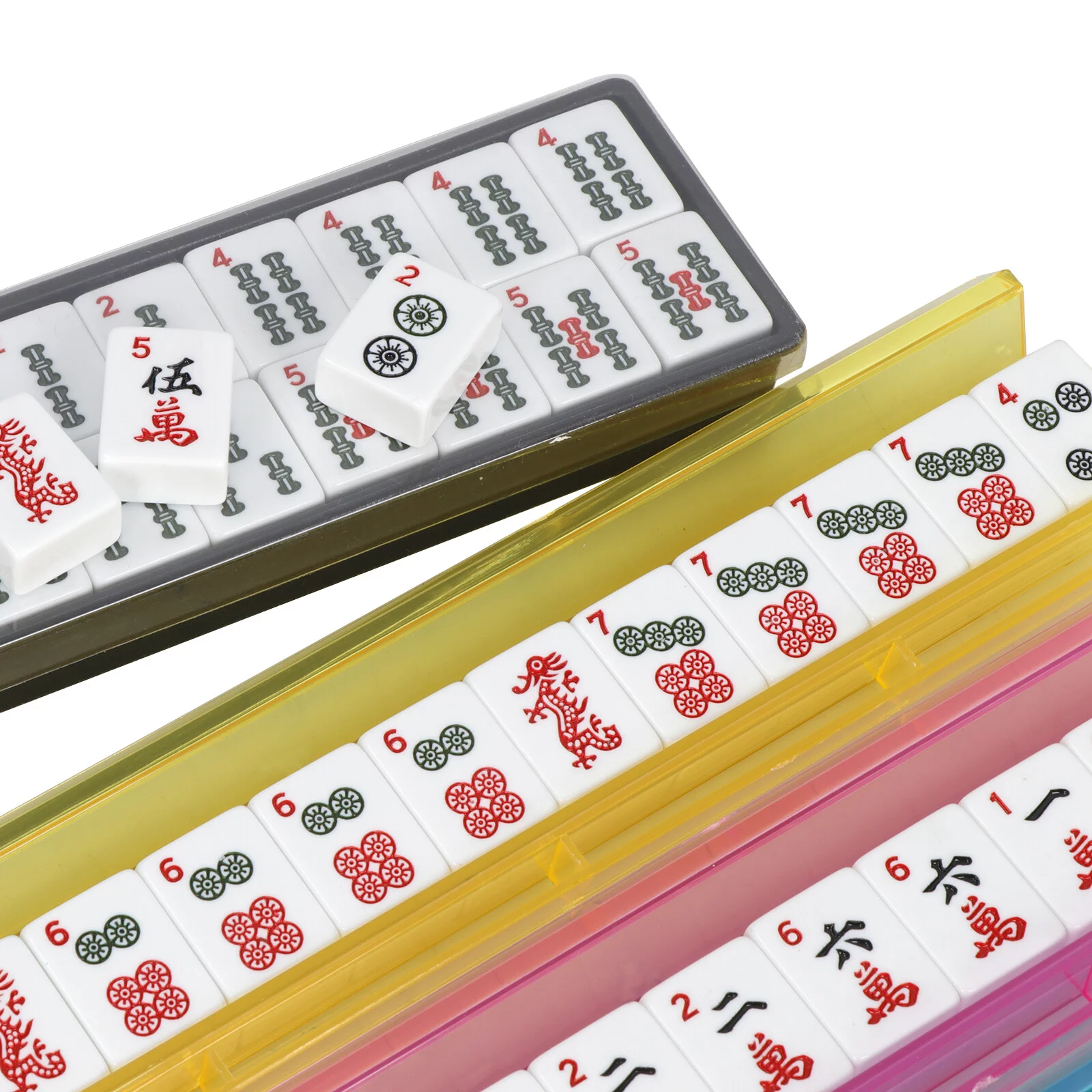 ZenSports American Mahjong Set Complete Families Game W/4 All-in-One Rack/Pushers & Padded Bag