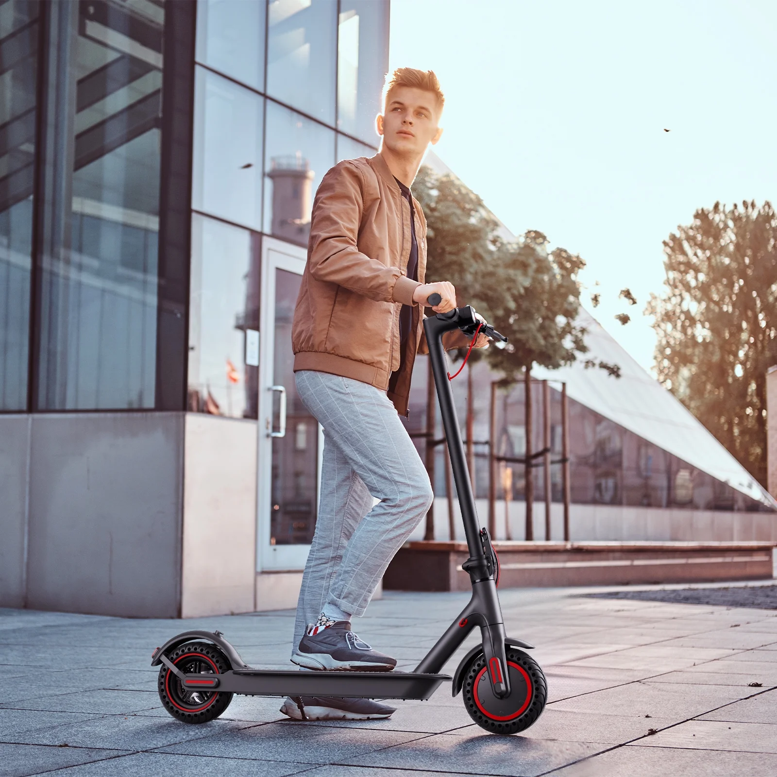 Windhorse 350W Brushless Motor Foldable Electric Kick Scooter - 15 Miles Max Range & 15.5 MPH Top Speed with 8.5