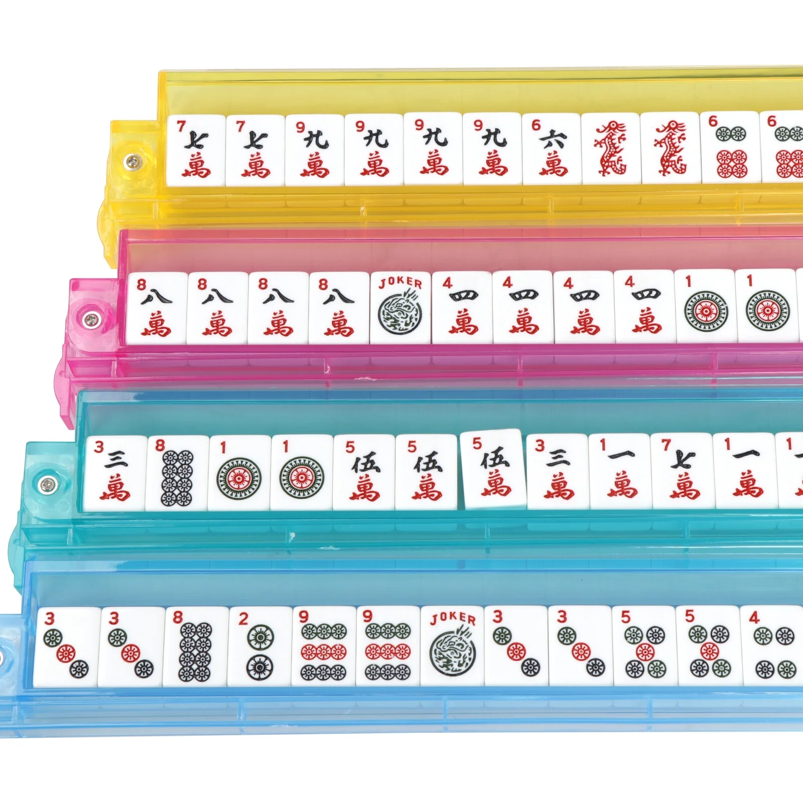 ZenSports American Mahjong Set Complete Families Game W/4 All-in-One Rack/Pushers & Padded Bag