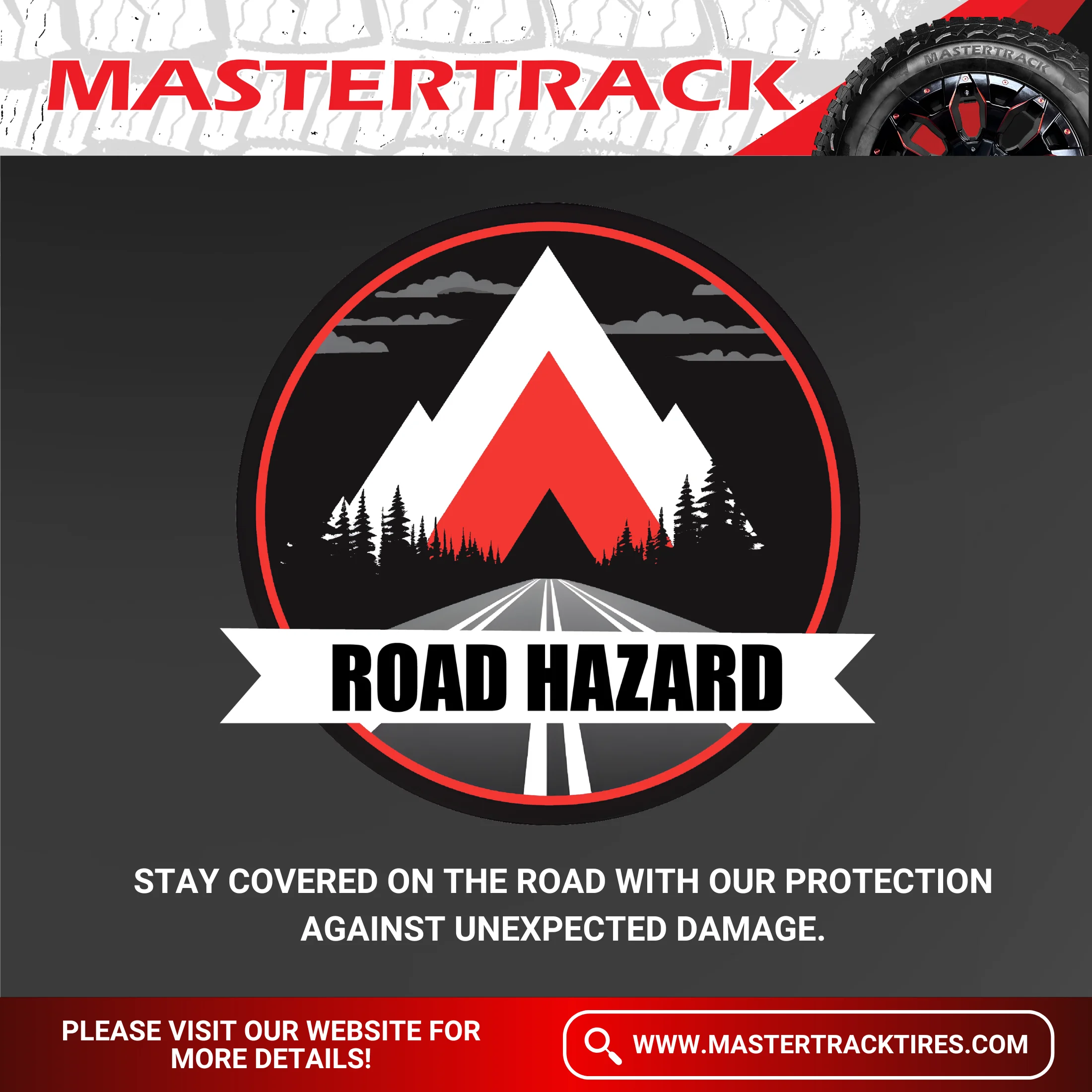 Mastertrack BADLANDS MT Mud Terrain LT33X12.50R24 106Q 12PR F Light Truck Tire 33/12.50/24(Tire Only)