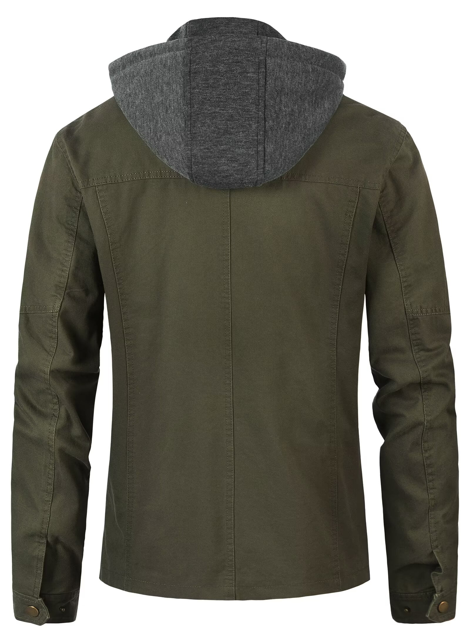 Chrisuno Men's Field Lightweight Jackets Casual Windbreaker Fall Cotton Bomber Jacket Outwear 2XL Army Green