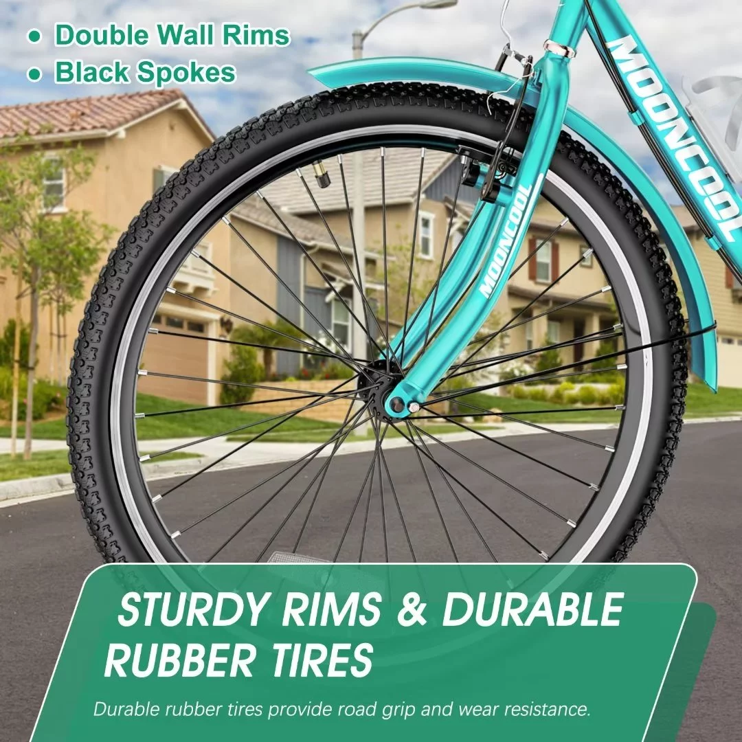 Docred Adult Electric Tricycles 3 Wheel Electric Bike, 24Inch 15.5 mph 500W Electric Trikes,7-Speed & 4 Adjustable Riding Modes Electric Tricycle with 36V Removable Lithium Battery