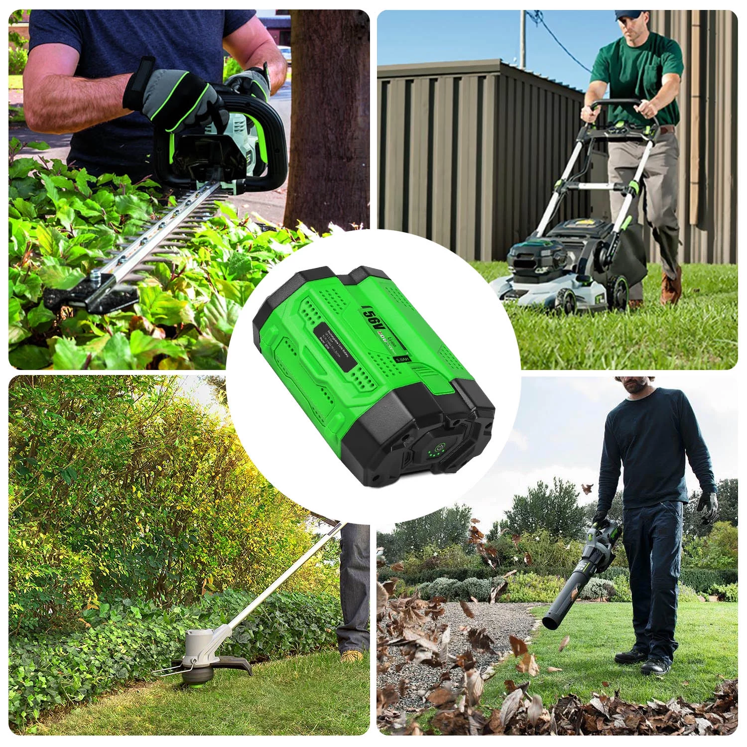 SUNBAT 56V 5000mAh Replacement Battery for EGO BA2800 BA4200 BA1400, 5.0Ah Lithium Ion Battery Compatible with All Power 56V CS1604 CS1804 CS1403 HT2400 LB6504 LB5804 LB6500 LB4800 PH1400 Tools