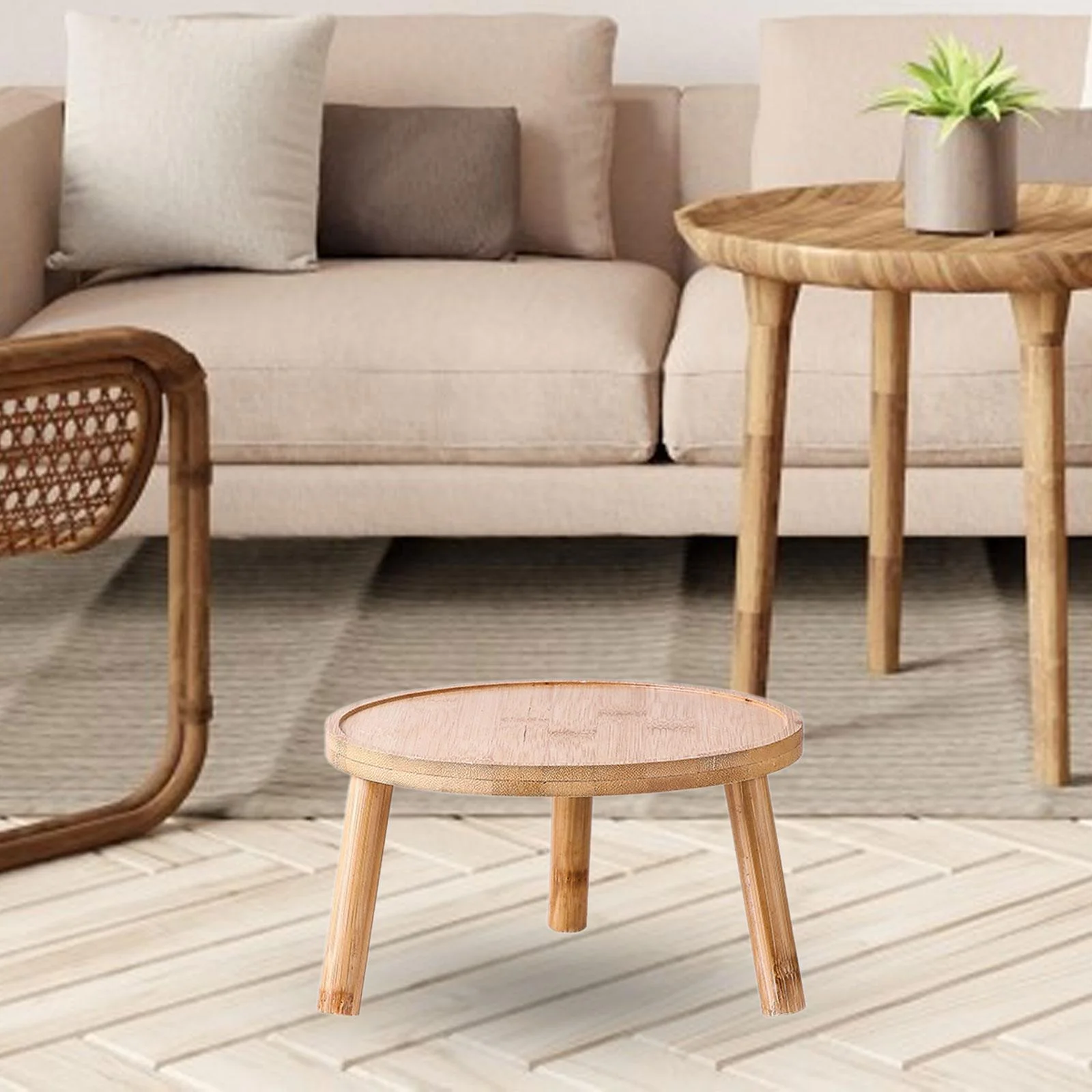 Miulika Flowers Pot Holder Planter Rack Indoor Balcony Garden Wooden Plant