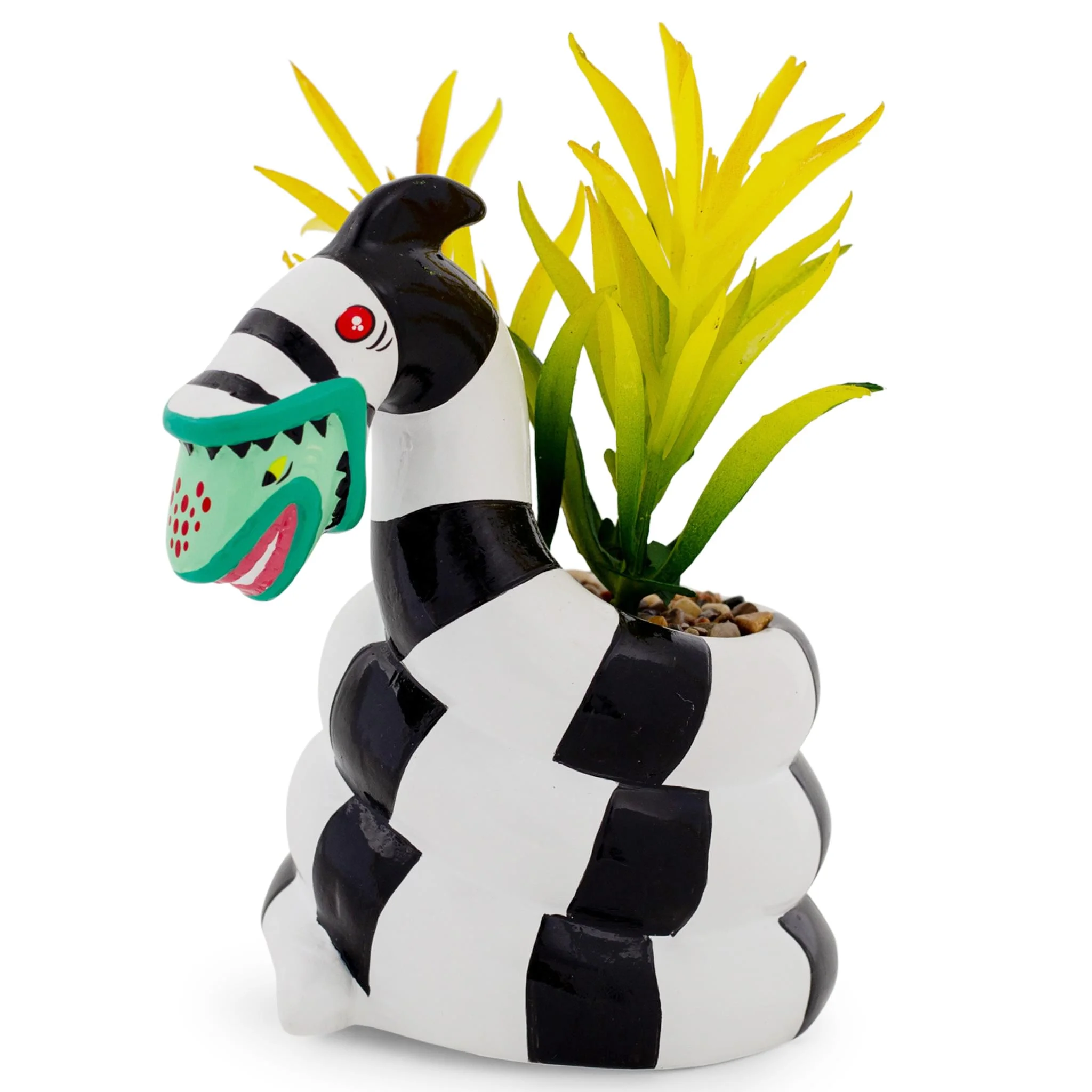 Beetlejuice Sandworm 6-Inch Ceramic Planter With Artificial Succulent