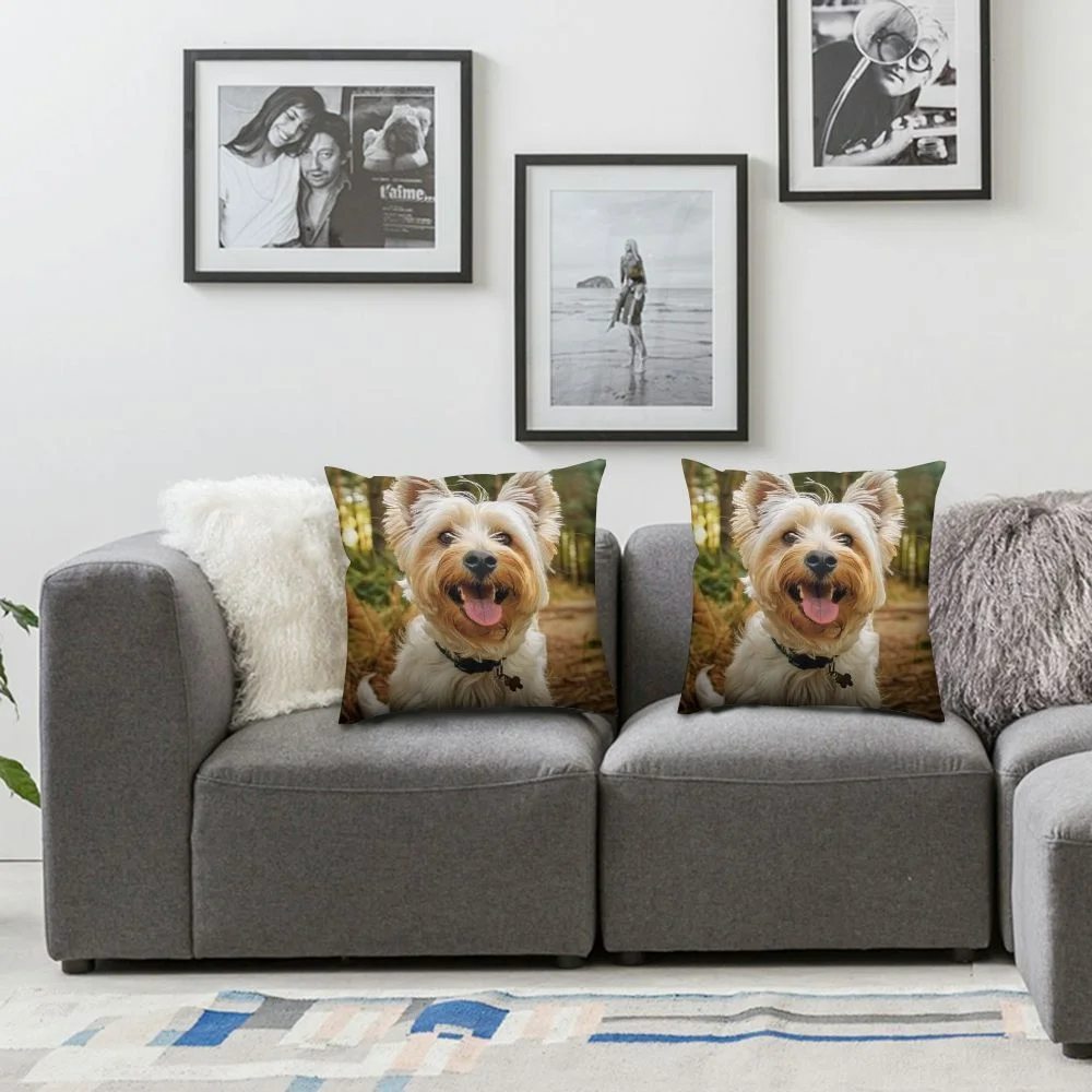 Cute West Highland White Terrier Dog Throw Pillow Cover Dog Animal Art Decor Pillow Case for Couch Bed Sofa Dog Lover Gift Inch Canvas Double Side,