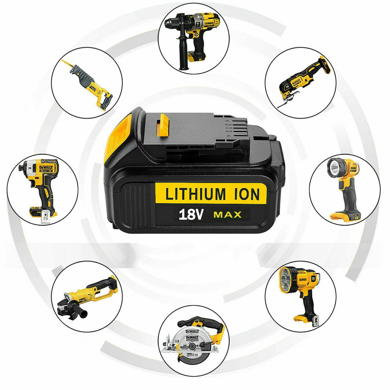 2 Pack For DeWalt 20V 20 Volt Max XR 8.0AH Lithium Ion Battery DCB206-2 DCB205-2