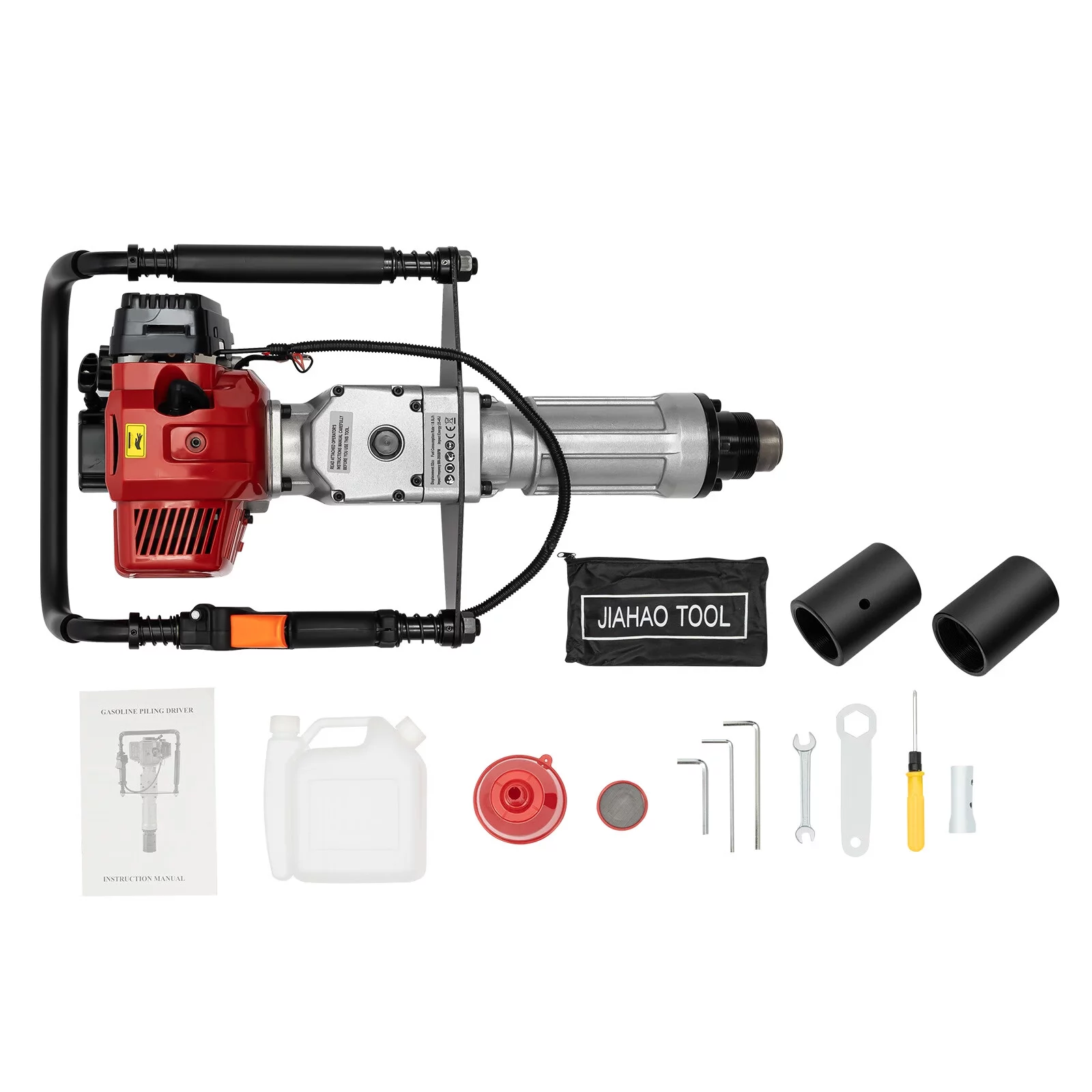 Loyalheartdy 52cc 2 Stroke T Post Driver Piledriver Portable Heavy Duty Fence Gasoline Pile Driver Kit