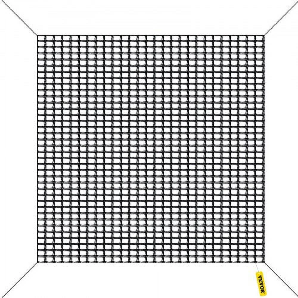 VEVOR Climbing Cargo Net, 14.8 x 14.8 ft Playground Climbing Cargo Net, Polyester Double Layers Cargo Net Climbing Outdoor w500lbs Weight Capacity, Rope Bridge Net for Tree House, Monkey Bar, Black