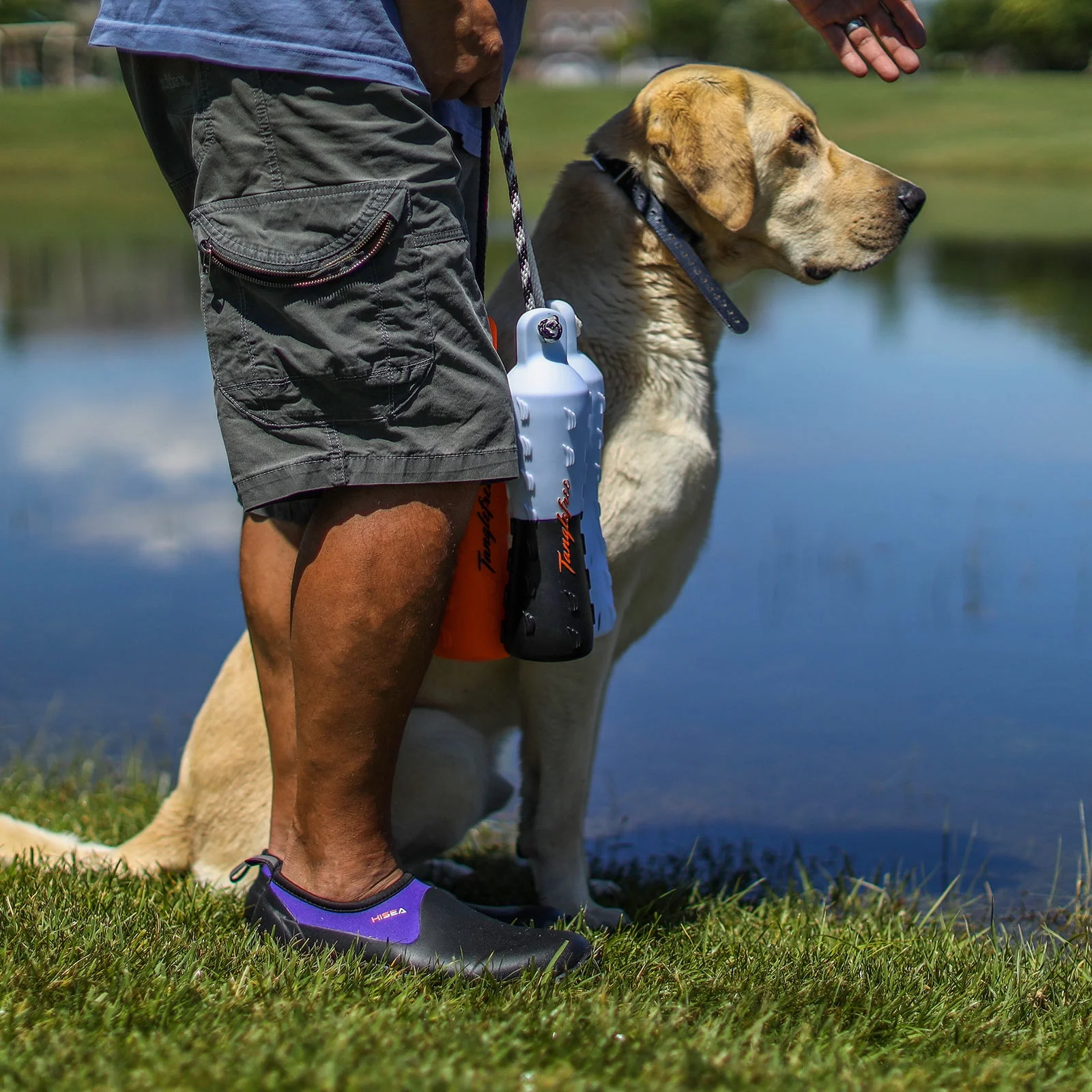 HISEA Unisex Rain Shoes Waterproof Rubber Garden Shoes Slip-on Muck Mud Ankle Rain Boots for Women Men with Comfortable Anti-slip Outsole