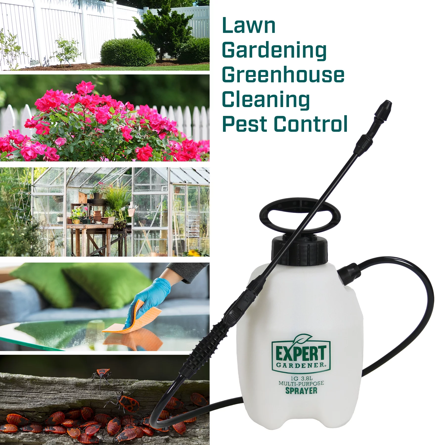 Walmart Expert Gardener 16133: 1-Gallon Multi-Purpose Poly Tank Sprayer for Lawn, Home and Garden