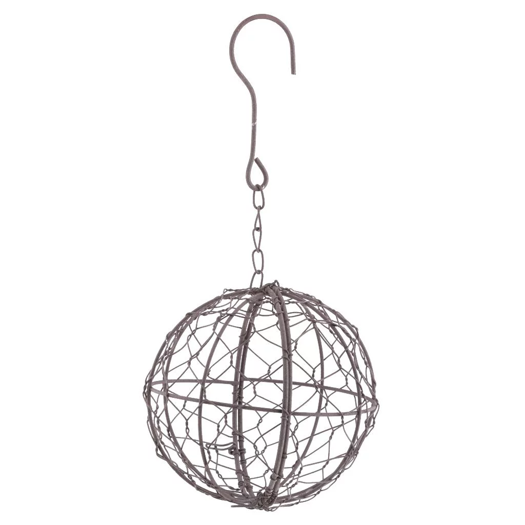 13cm&28cm Retro Iron Ball Shape Succulent Pot Metal Hanging Plant Holder