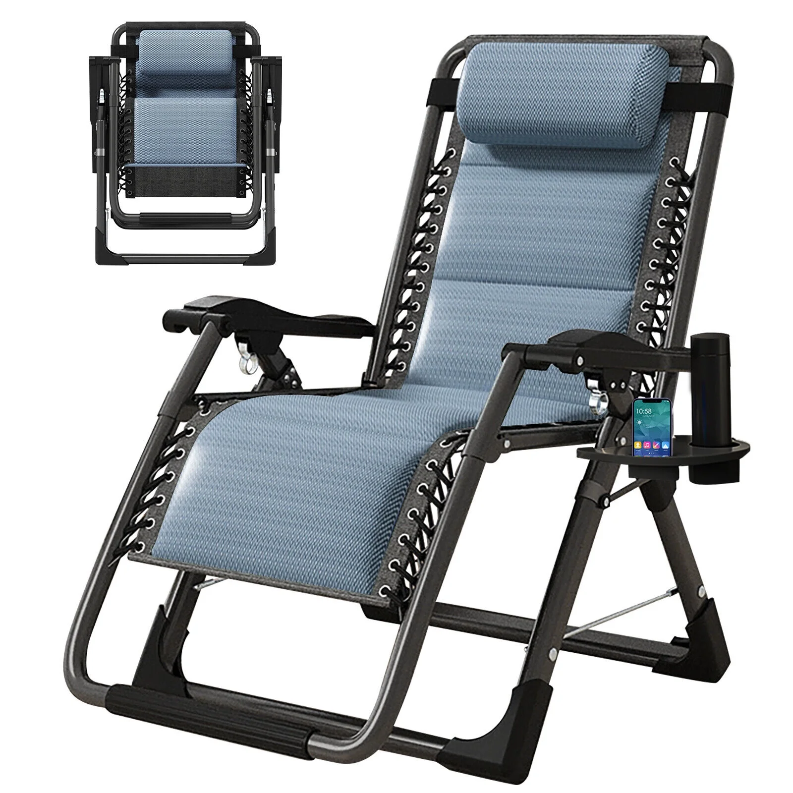 Zero Gravity Chair Folding Recliner Patio Lounge Beach Lawn pool Chair Outdoor