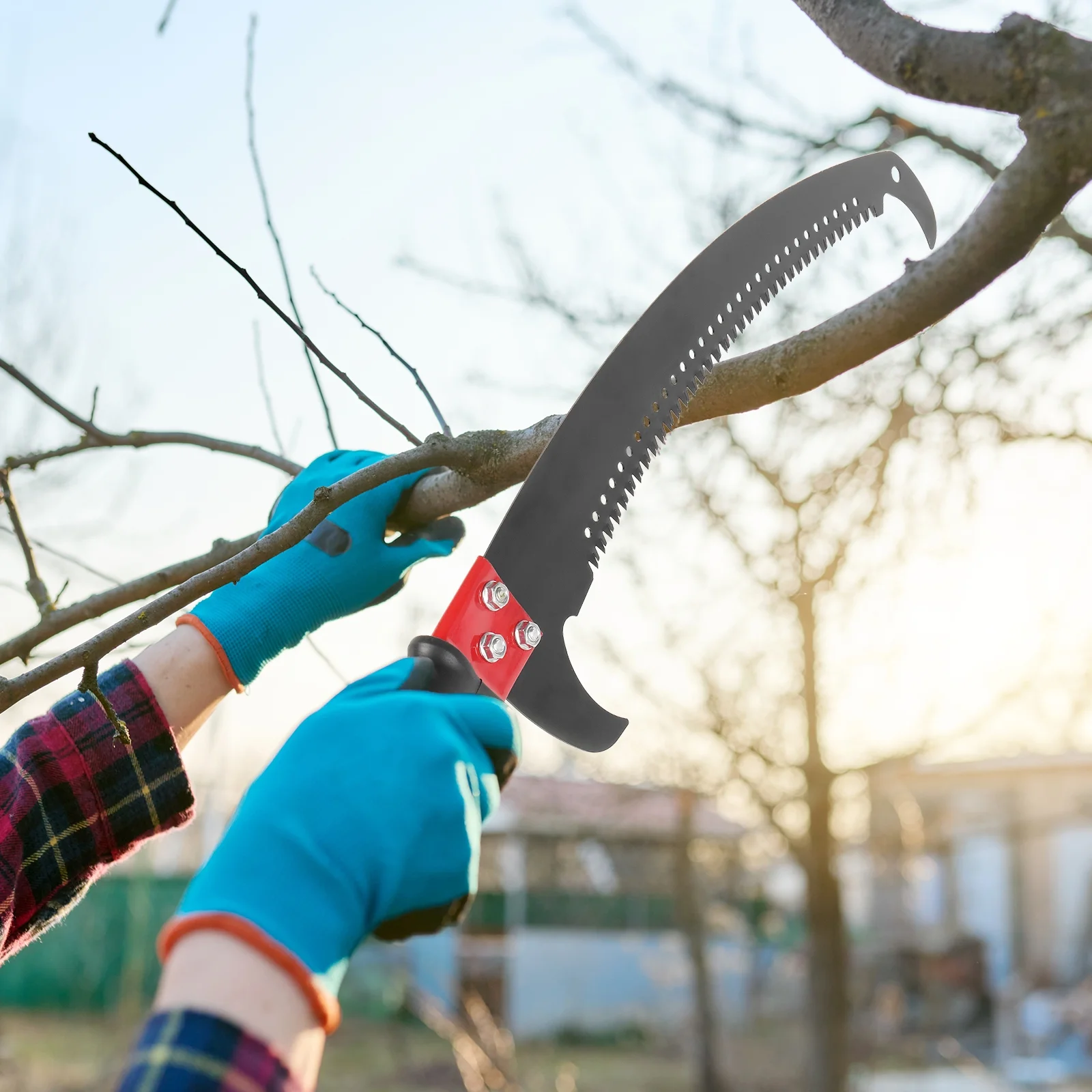 Tree Pole Pruning Saw for Tree Pruning,Kepeak 26ft Manual Pole Saw,Tree Pole Branch Pruning Gardening Tool Retractable