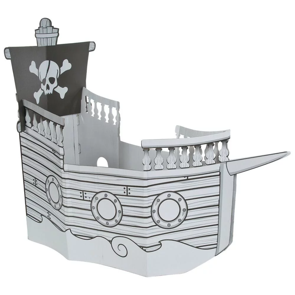 Color Your Own Pirate Ship Playhouse - Craft Kits - 1 Piece