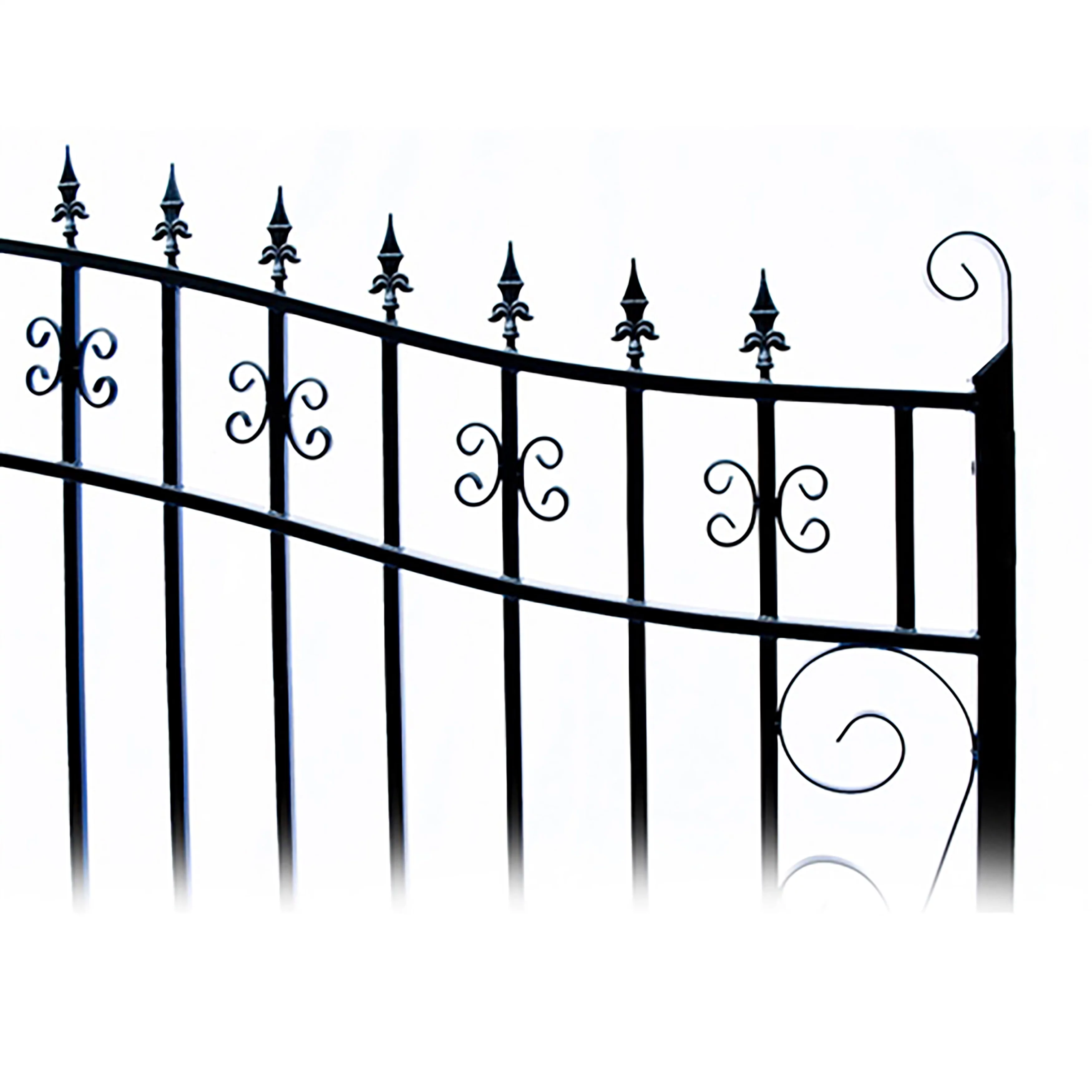ALEKO Venice Style Dual Swing Steel Driveway Gate 14 ft with ETL Gate Opener