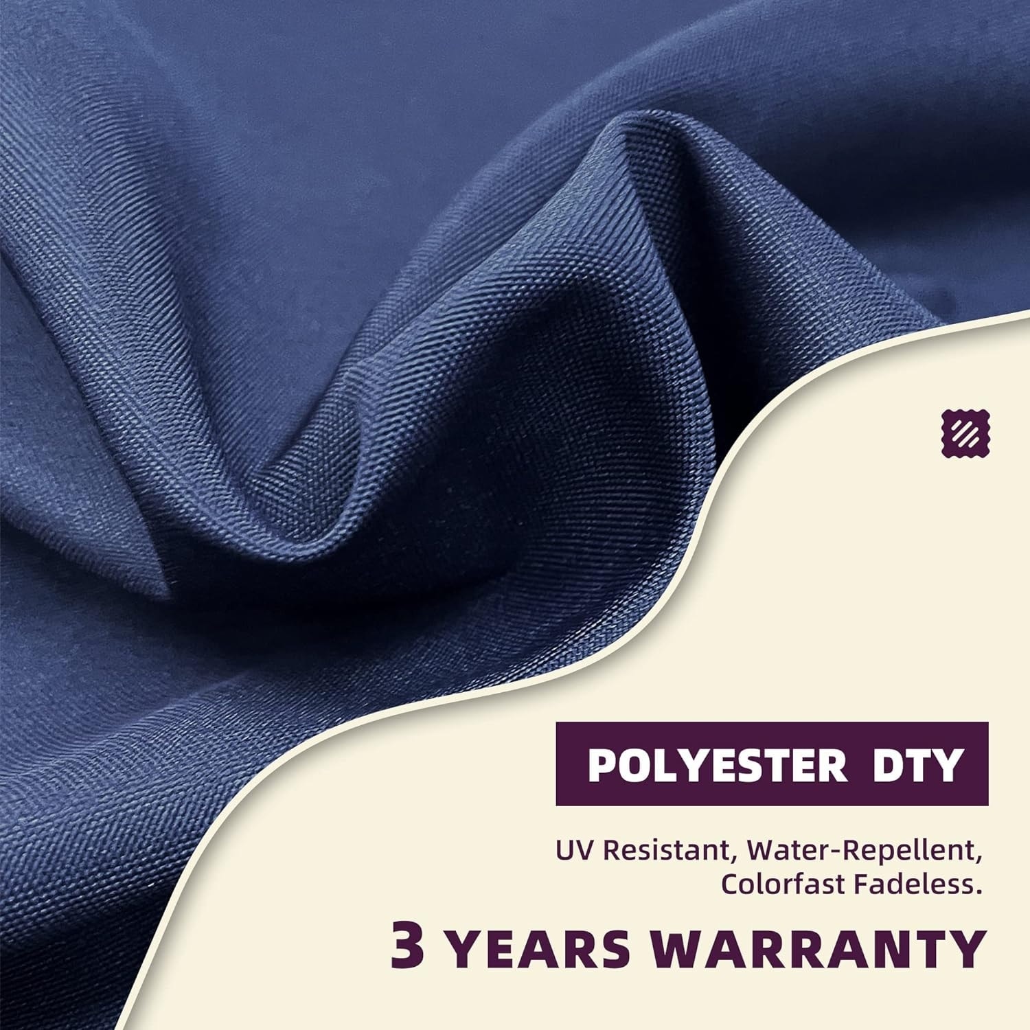 PURPLE LEAF  10 x 13ft Outdoor Rectangle Large Cantilever Umbrella Navy Blue