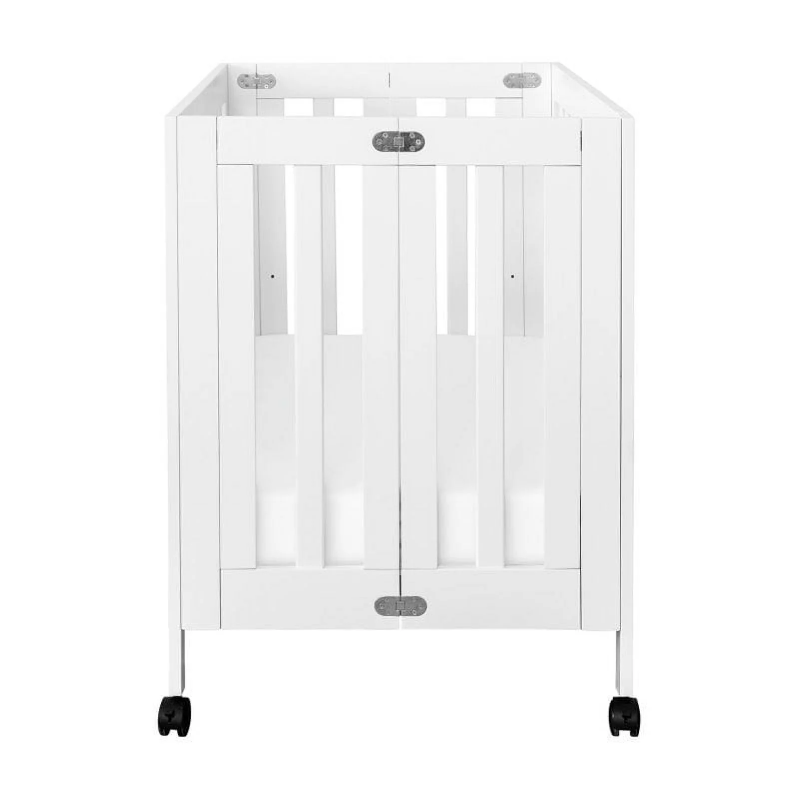 Babyletto Origami Portable Folding Mini Crib with Casters in White