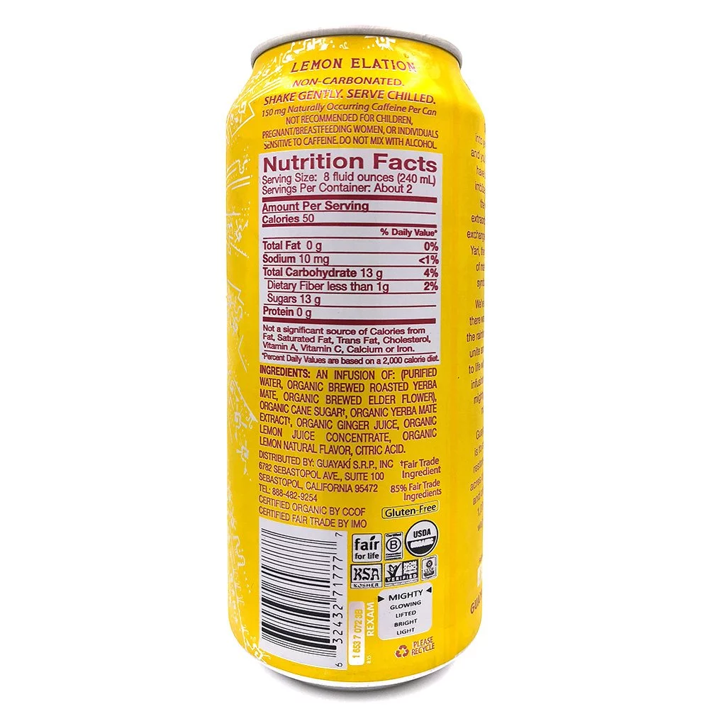 Guayaki Lemon Elation, 15.5 Oz