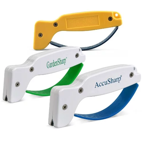 AccuSharp Sharpener for Knives, Garden Tools, Shears, Axes, and More (3-Pack Knife, Gardening Tool & Scissor Sharpener)